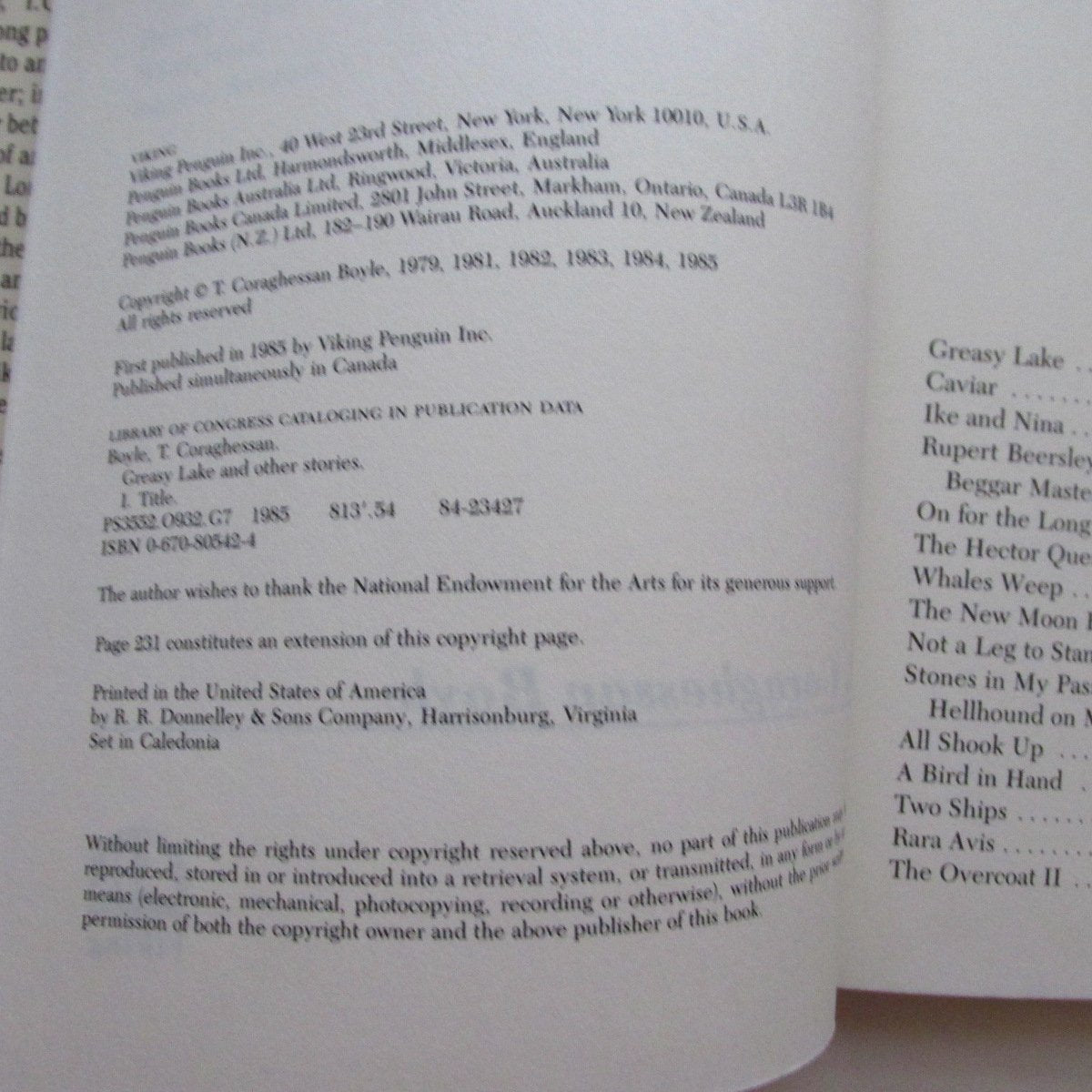 Greasy Lake and Other Stories used book depot