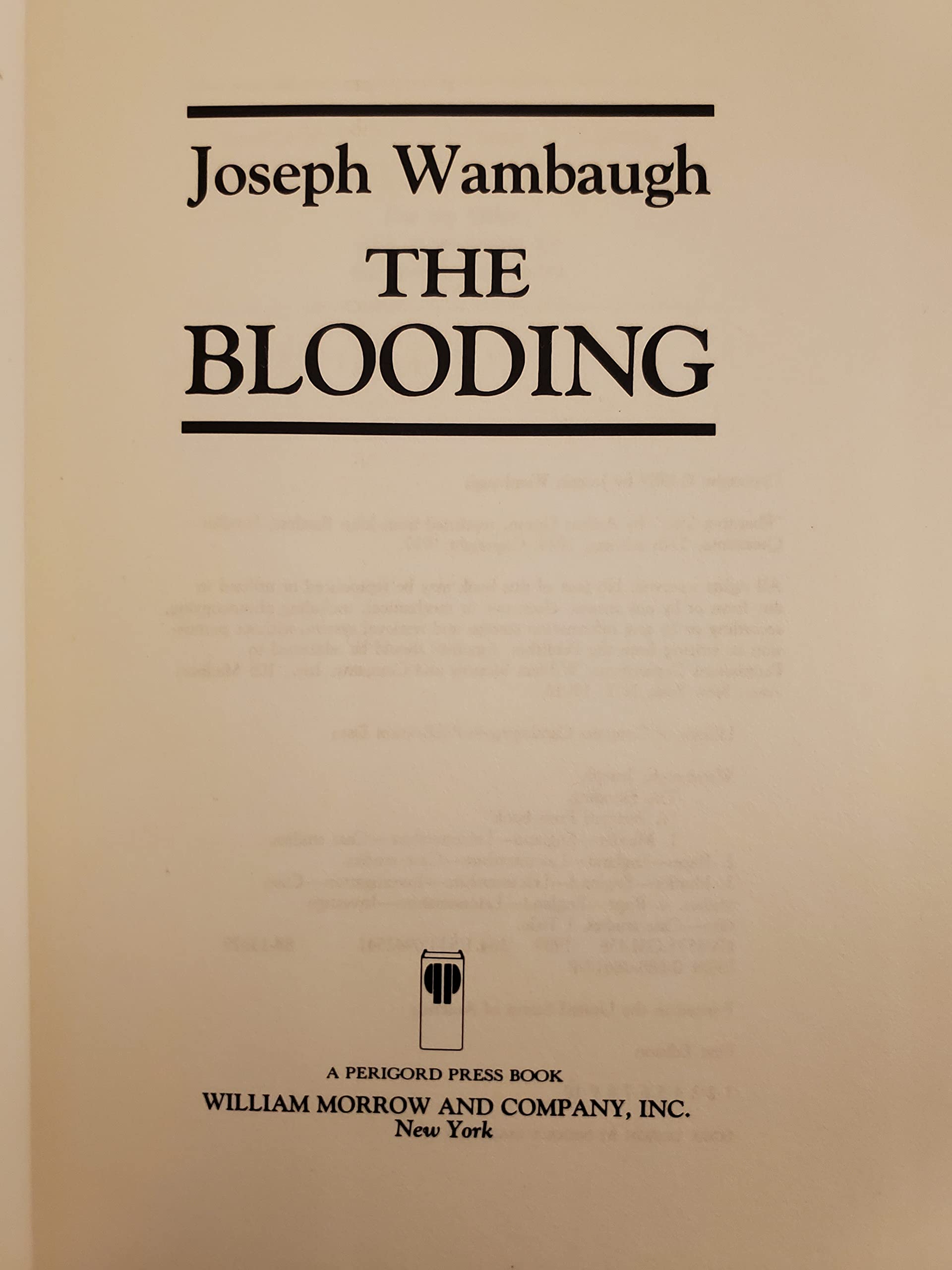 The Blooding used book depot