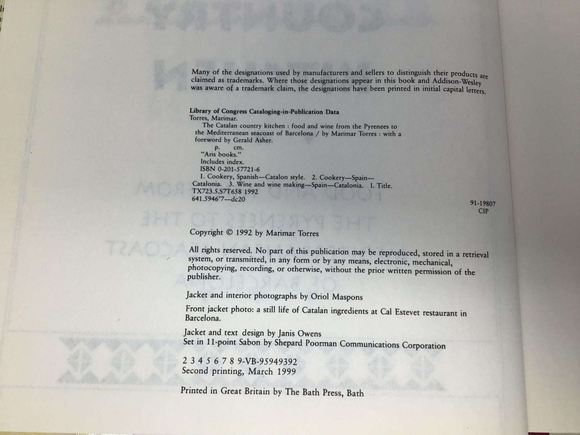 The Catalan Country Kitchen: Food and Wine from the Pyrenees to the Mediterranean Seacoast of Barcelona used book depot