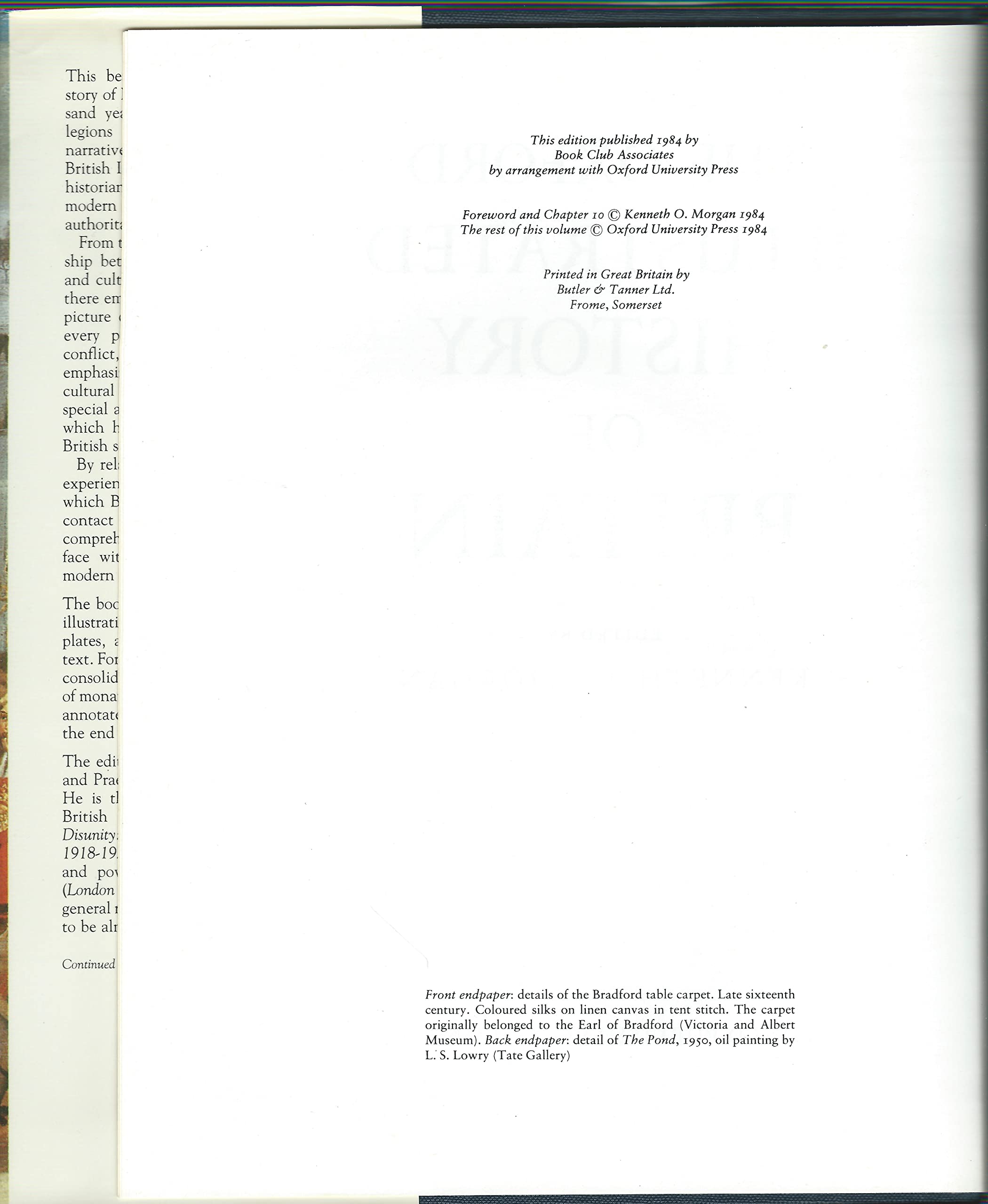 The Oxford Illustrated History of Britain used book depot