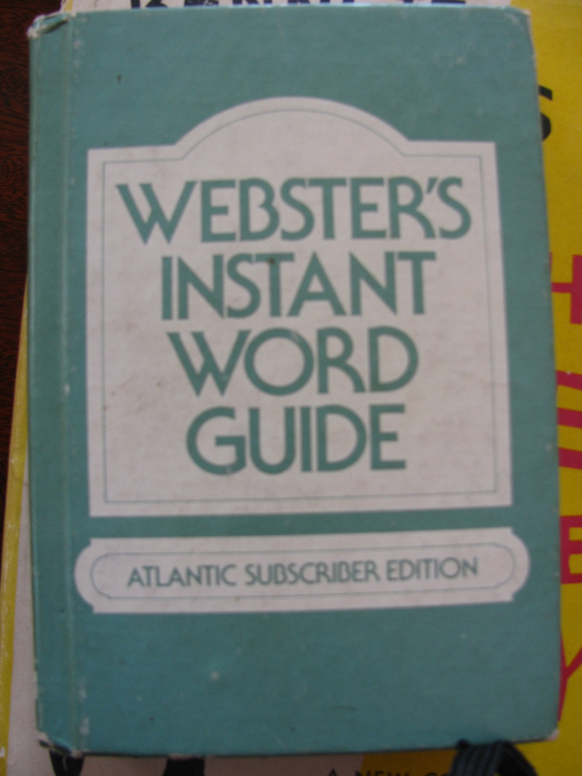 Websters Instant Word Guide used book depot