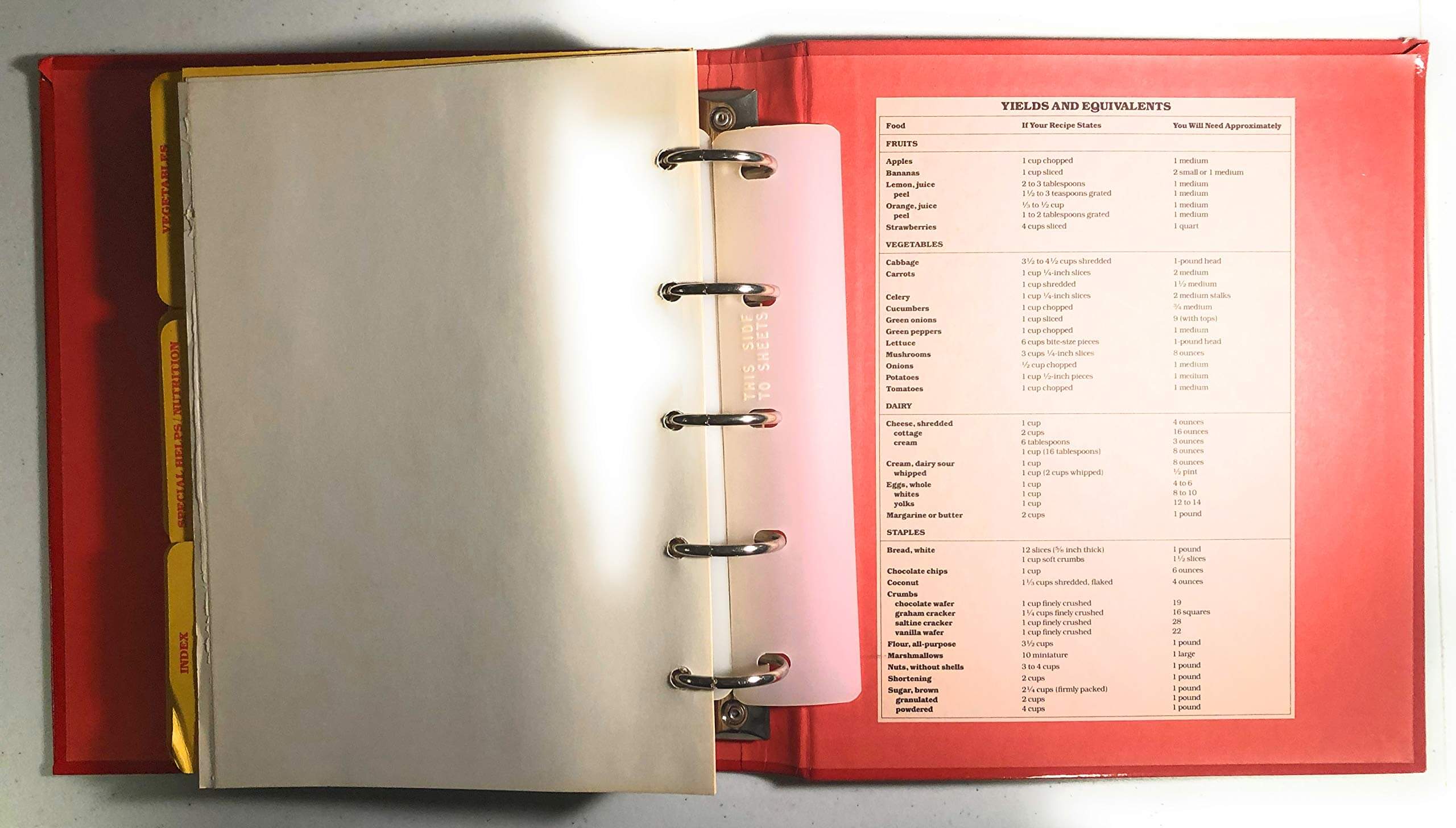 Betty Crocker's Cookbook (5-Ring Binder) used book depot