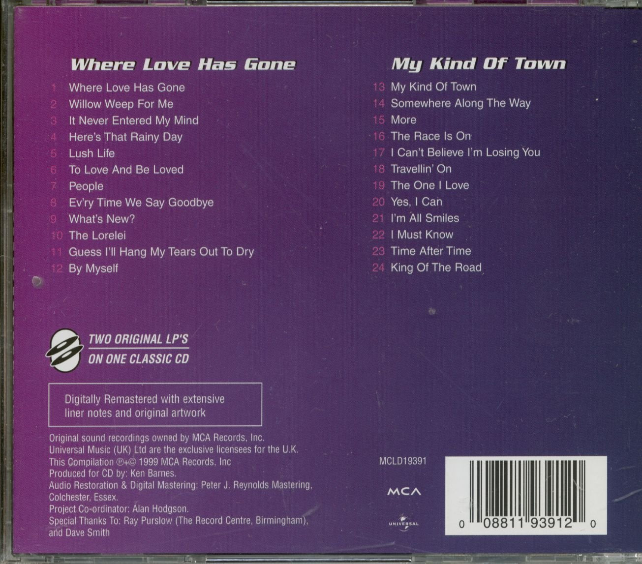 Where Love Has Gone / My Kind of Town used book depot