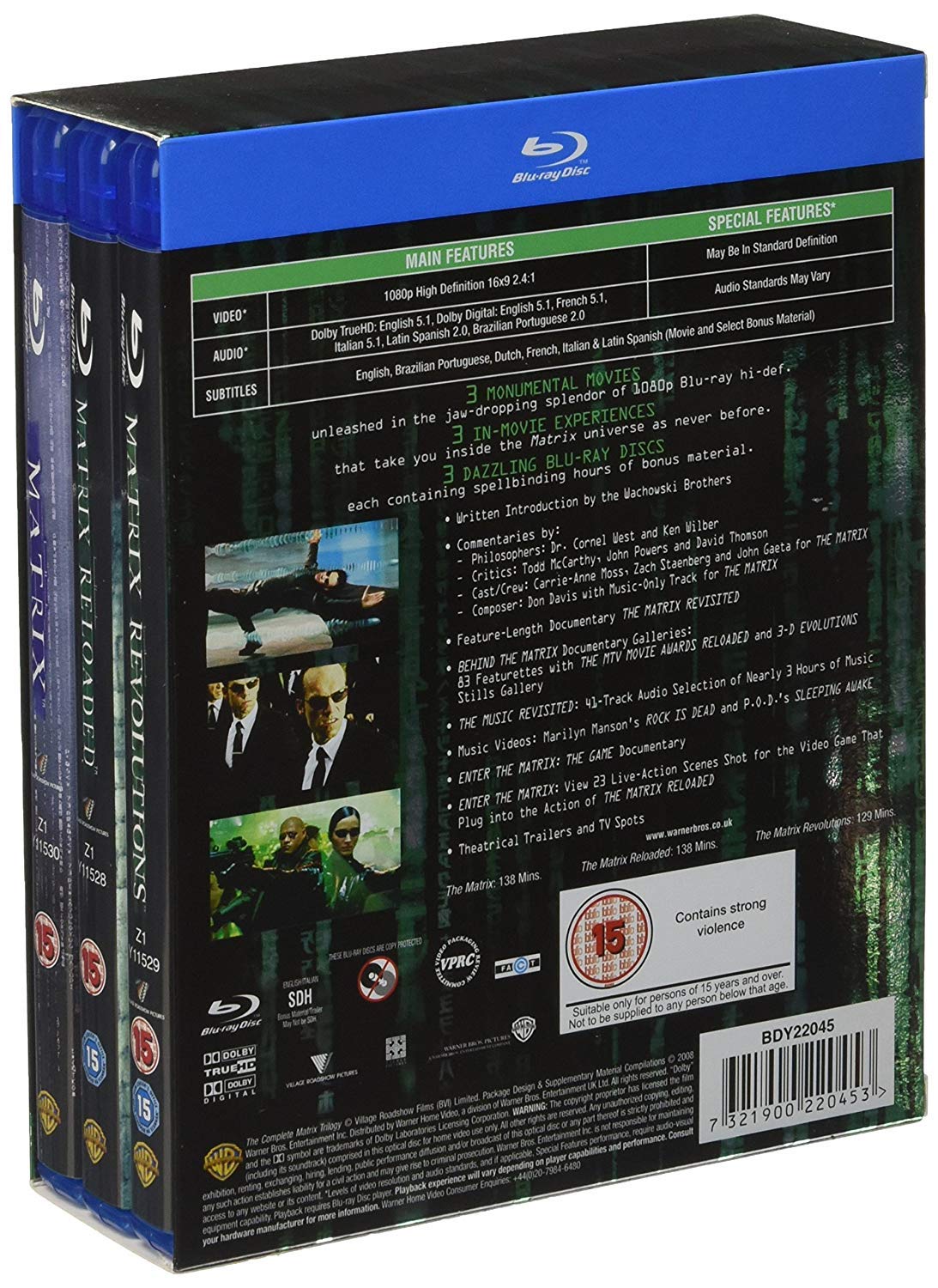 The Matrix Trilogy: Complete Collection (The Matrix / The Matrix Reloaded / The Matrix Revolutions) used book depot