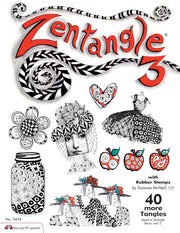 Zentangle 3: with Rubber Stamps used book depot