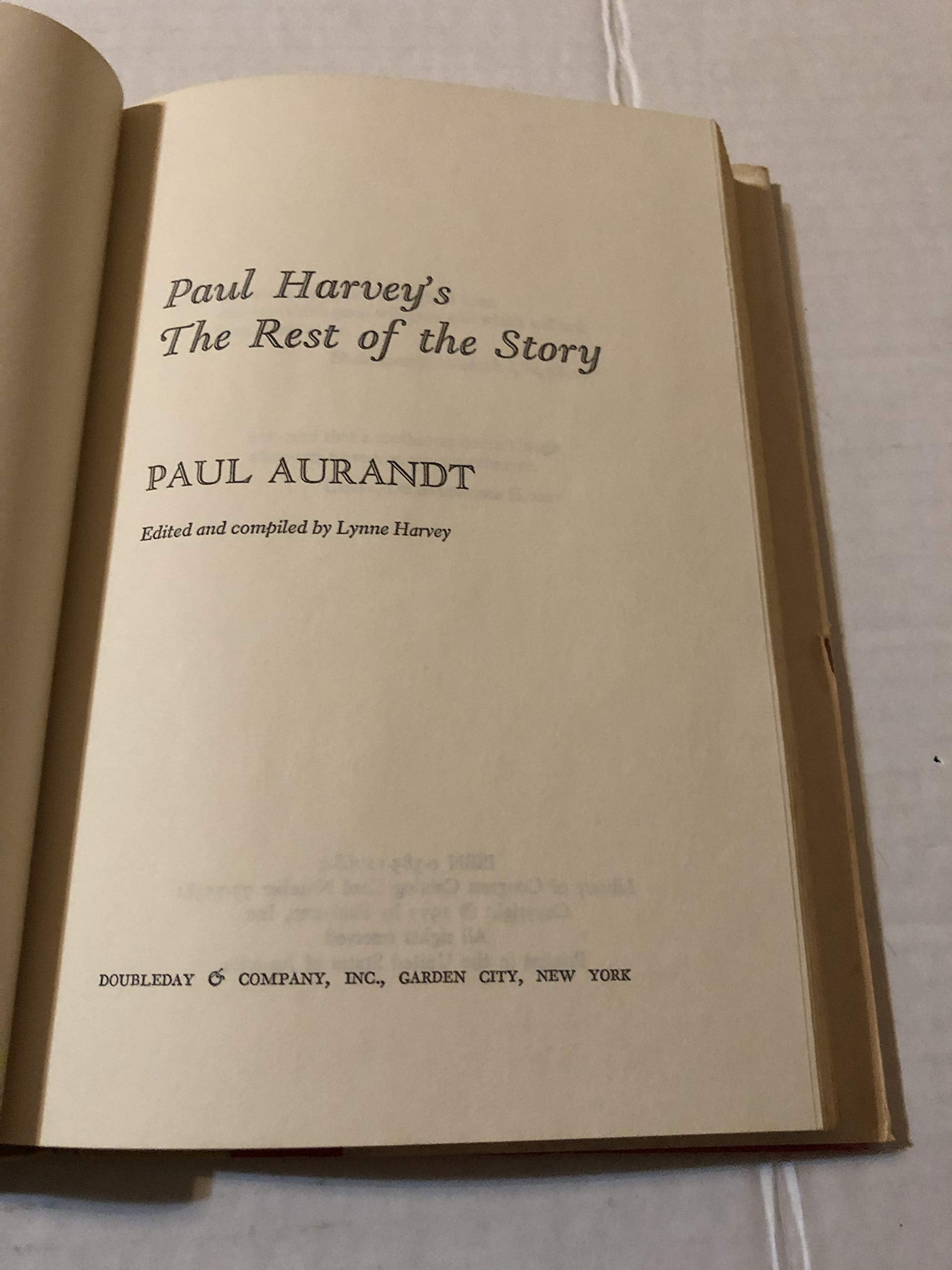 Paul Harvey's the Rest of the Story used book depot