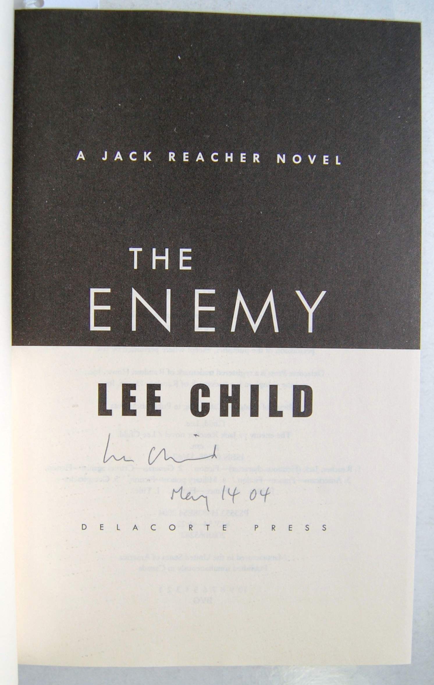 The Enemy (Jack Reacher, No. 8) used book depot