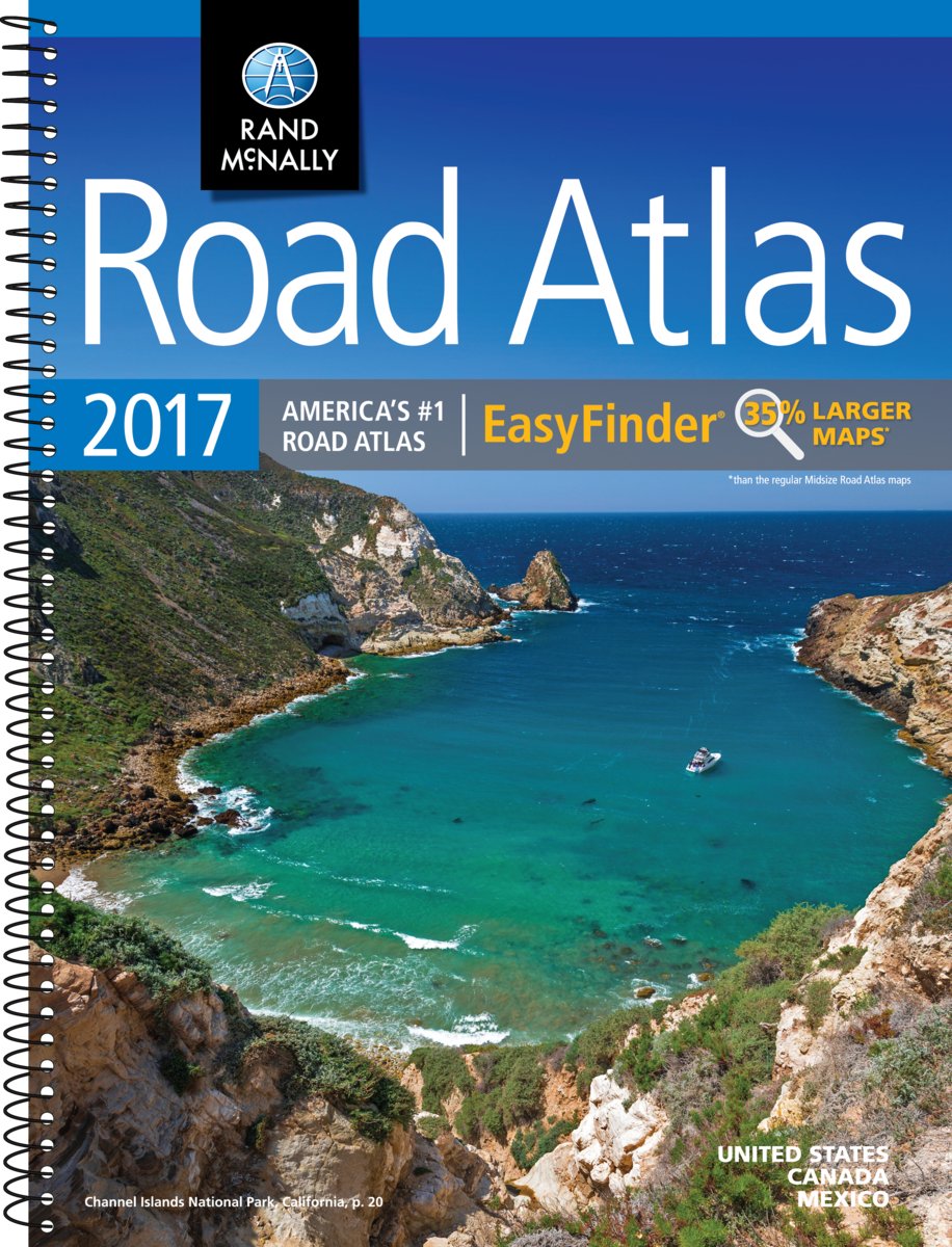 Rand McMally 2017 Road Atlas Easy Finder US Canada Mex used book depot