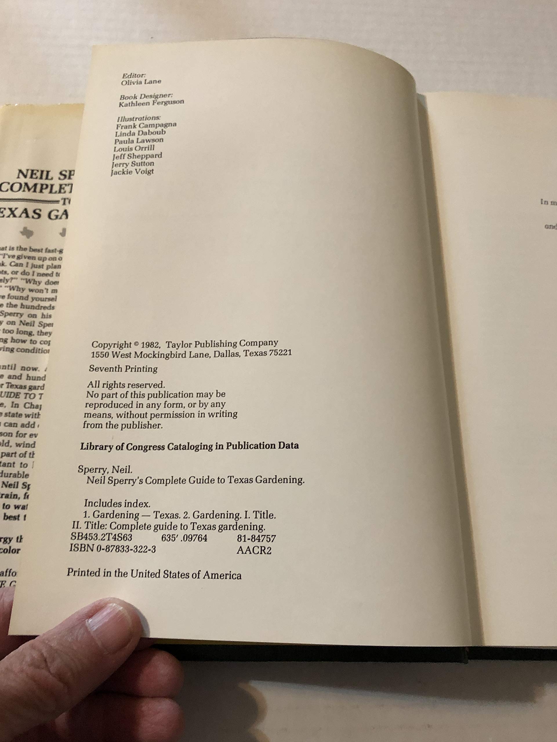 Neil Sperry's Complete Guide to Texas Gardening used book depot