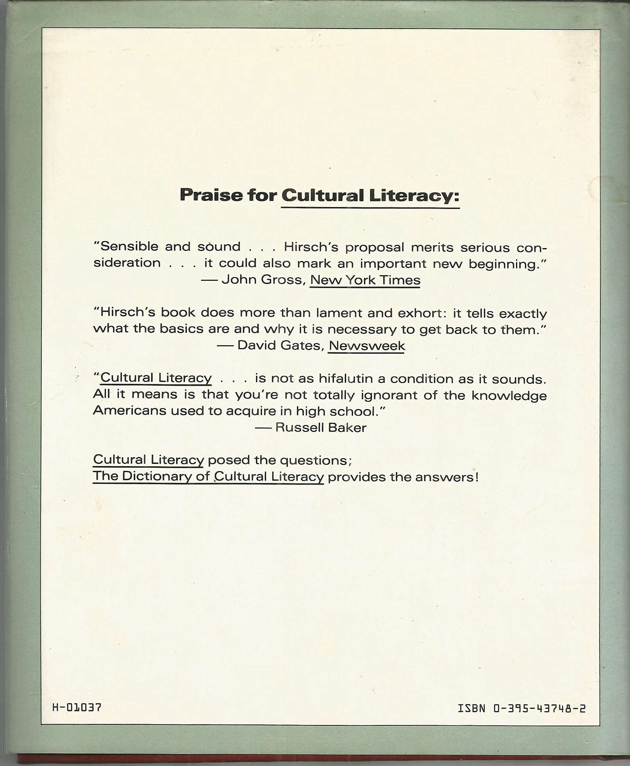 The Dictionary of Cultural Literacy: What Every American Needs to Know used book depot