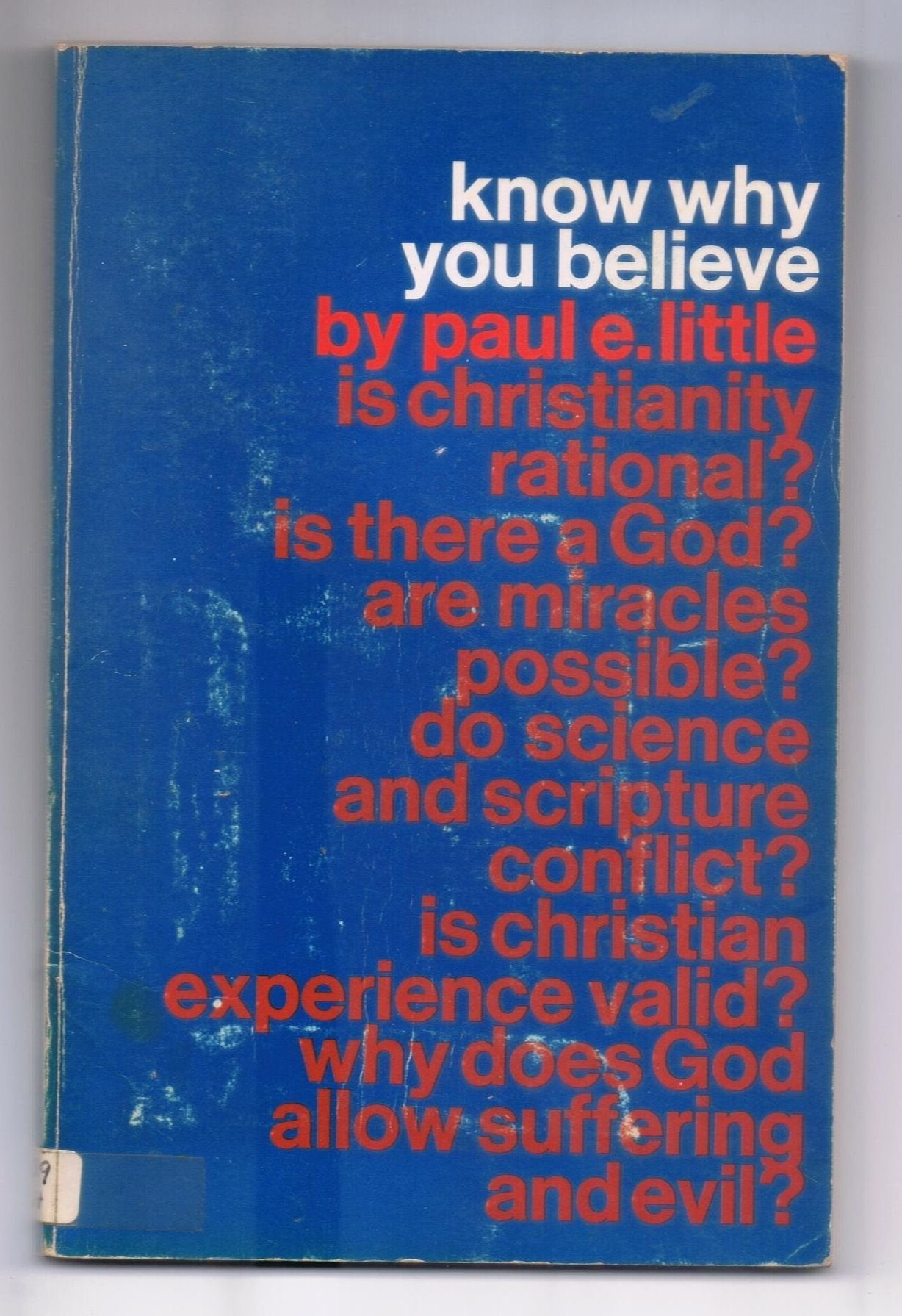 Know Why You Believe used book depot