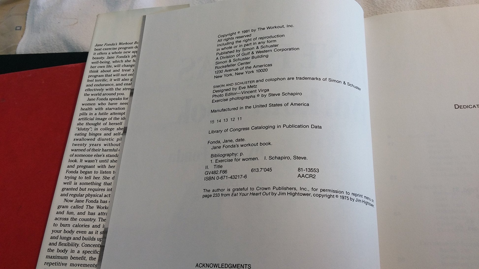 Jane Fonda's Workout Book used book depot
