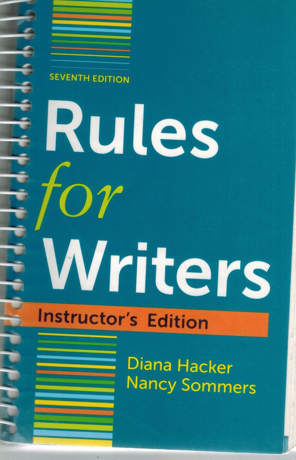 Rules for Writer's 7th Instructor's Edition