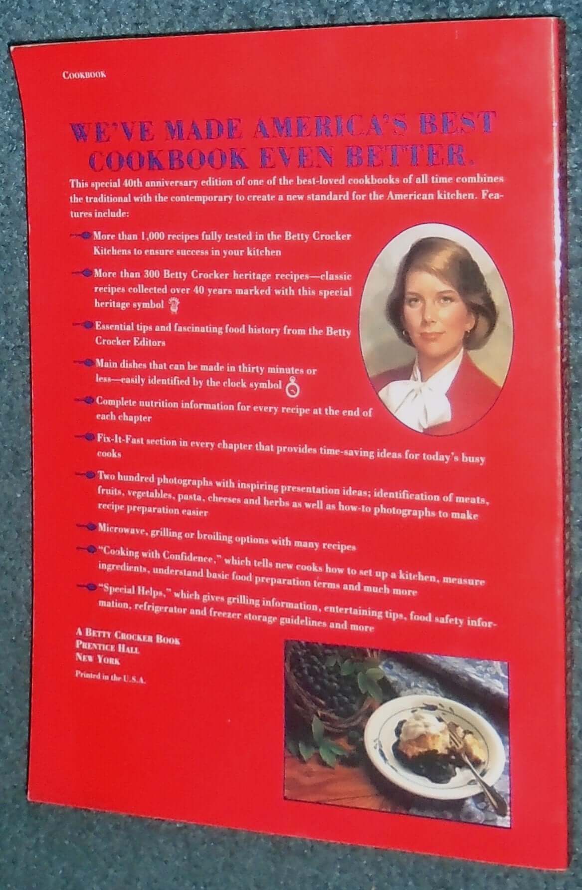 Betty Crocker's 40th Anniversary Edition Cookbook used book depot