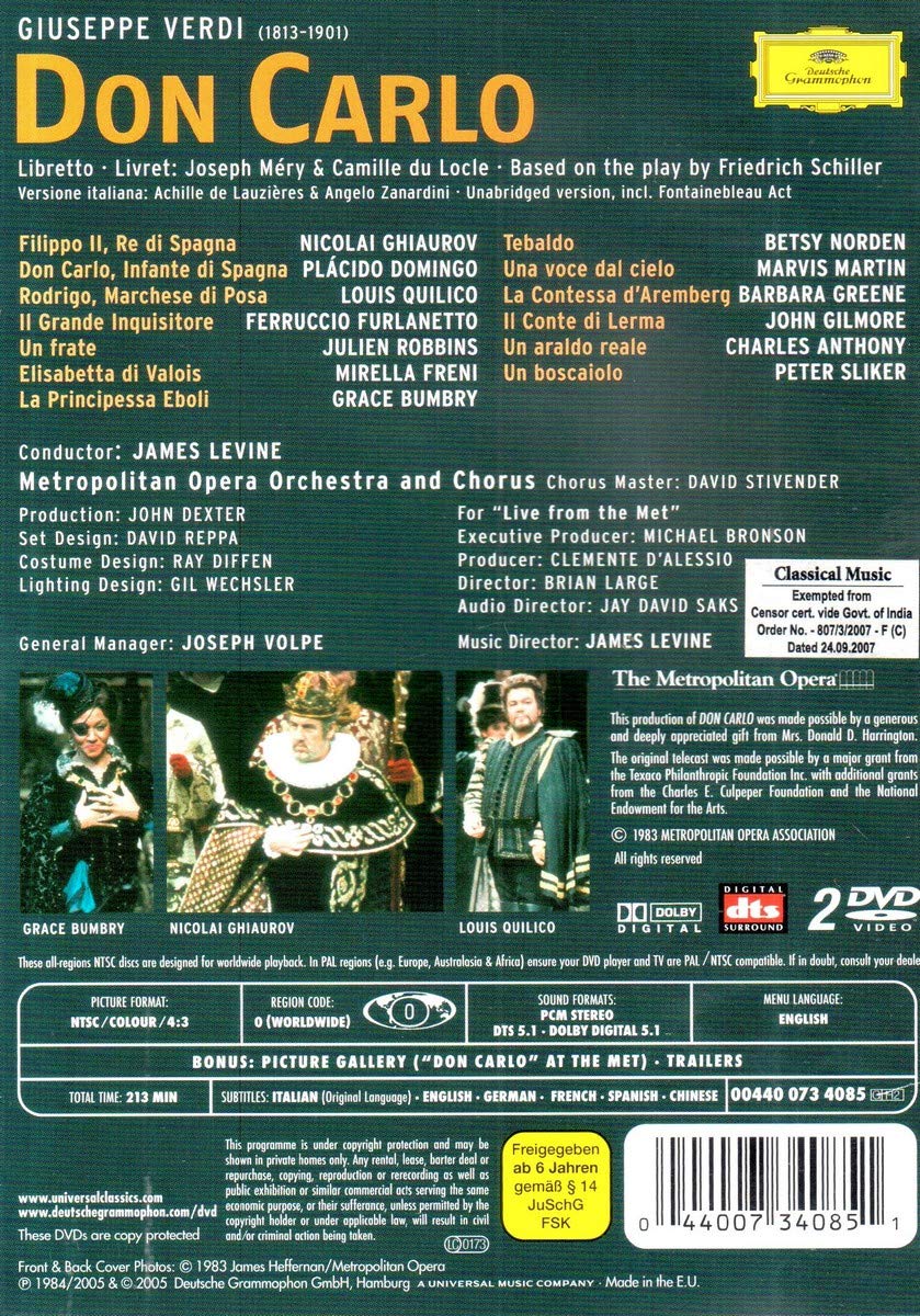 Verdi - Don Carlo (remastered) used book depot