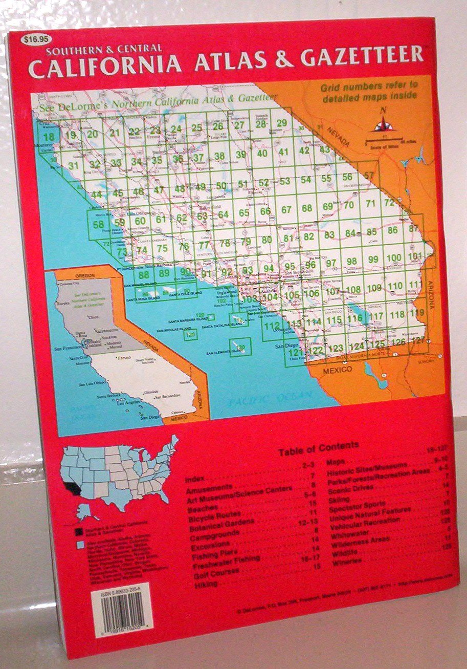 Southern and Central California Atlas and Ga (Southern & Central California Atlas & Gazetteer) used book depot
