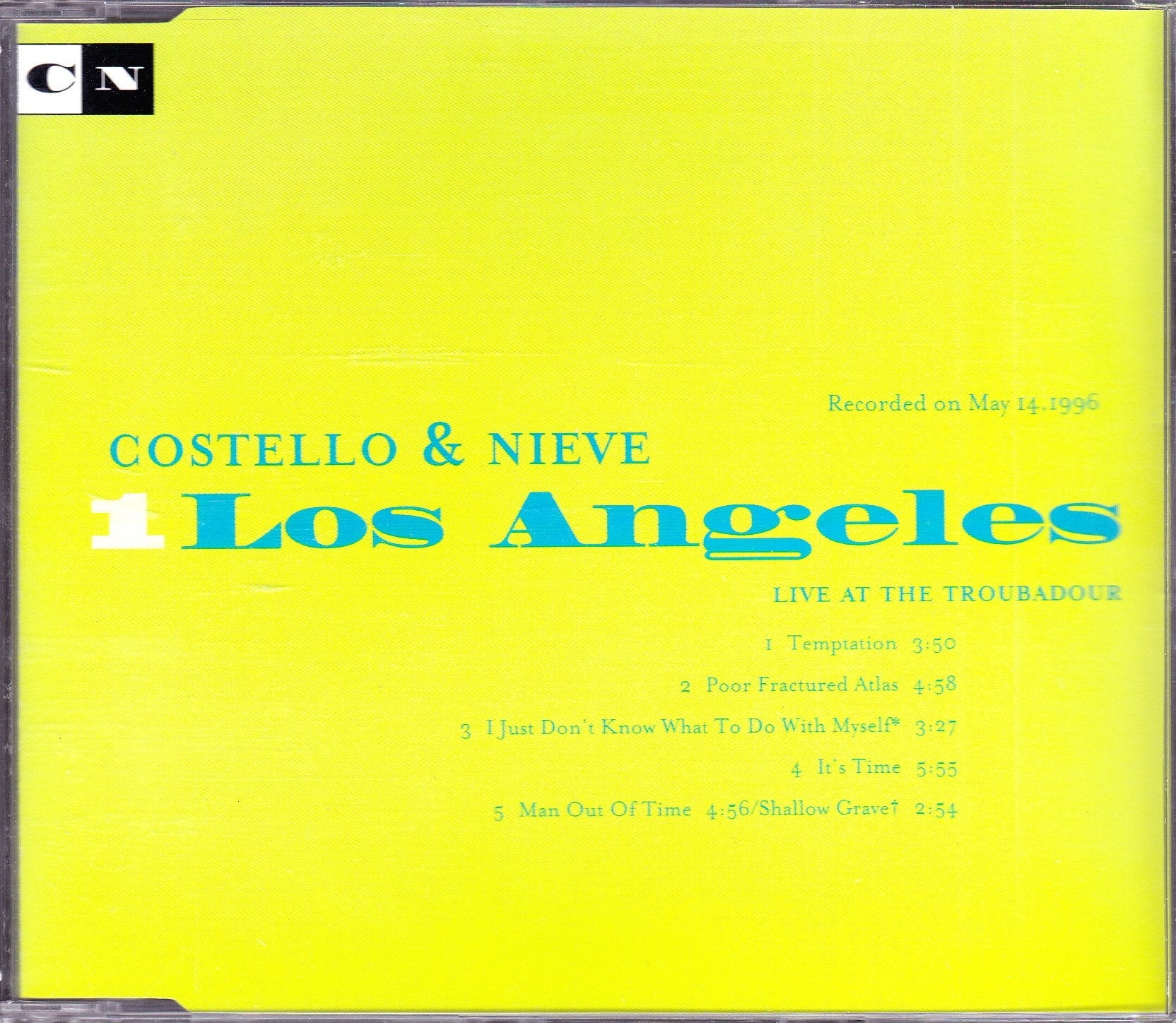 Costello & Nieve (Ltd. Ed. Live 1996 5-disc box set - LA/San Francisco/Chicago/Boston/New York) used book depot