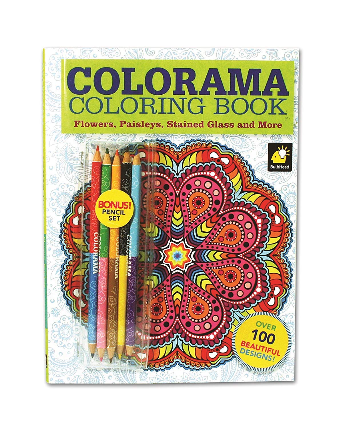 Colorama Coloring Book for Adults with 12 Colored Pencils, Create Something Wonderful & Relax used book depot