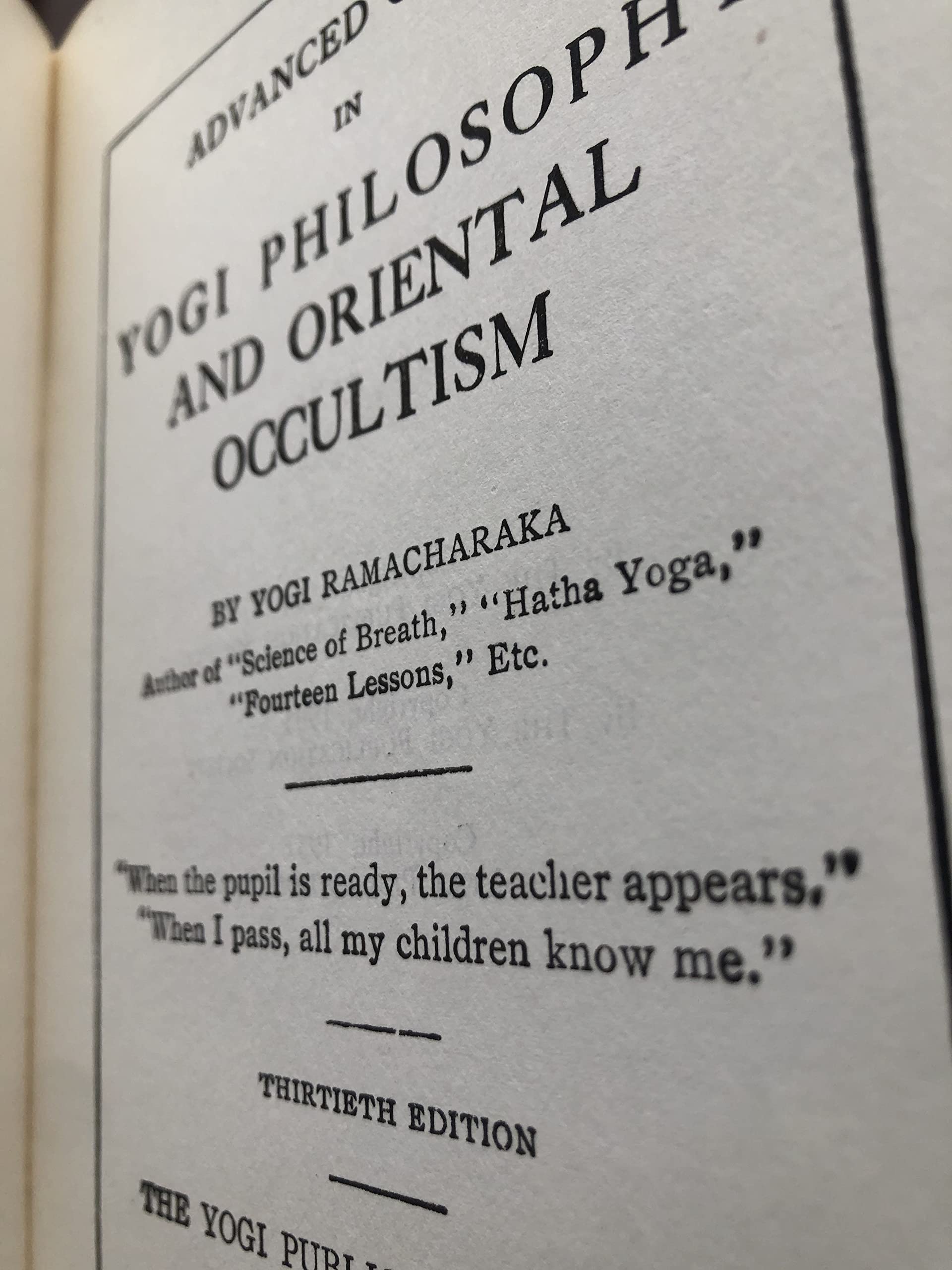 Advanced Course in Yogi Philosophy and Oriental Occultism used book depot