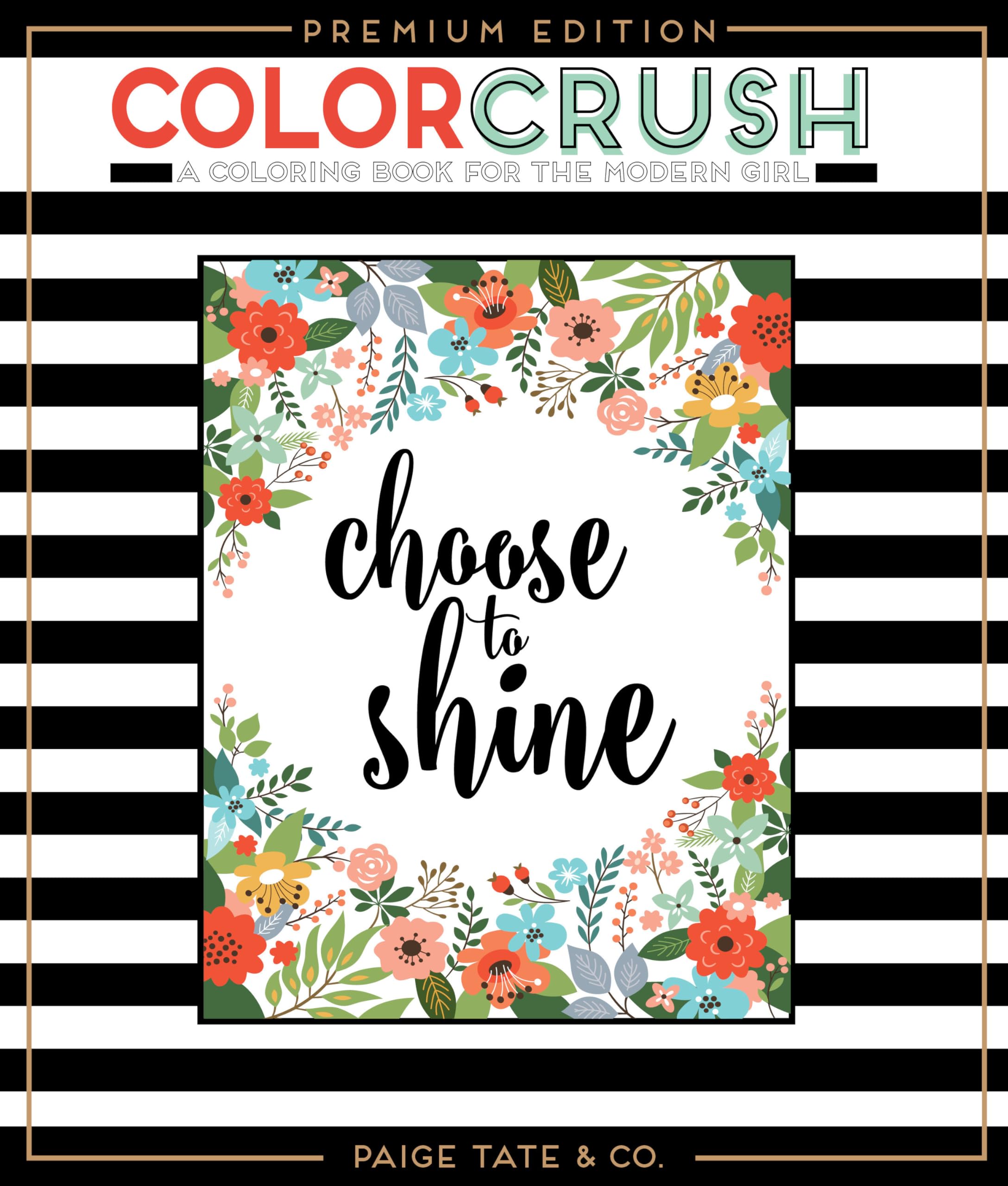 Color Crush: An Adult Coloring Book, Premium Edition (Inspirational Coloring, Journaling and Creative Lettering) used book depot