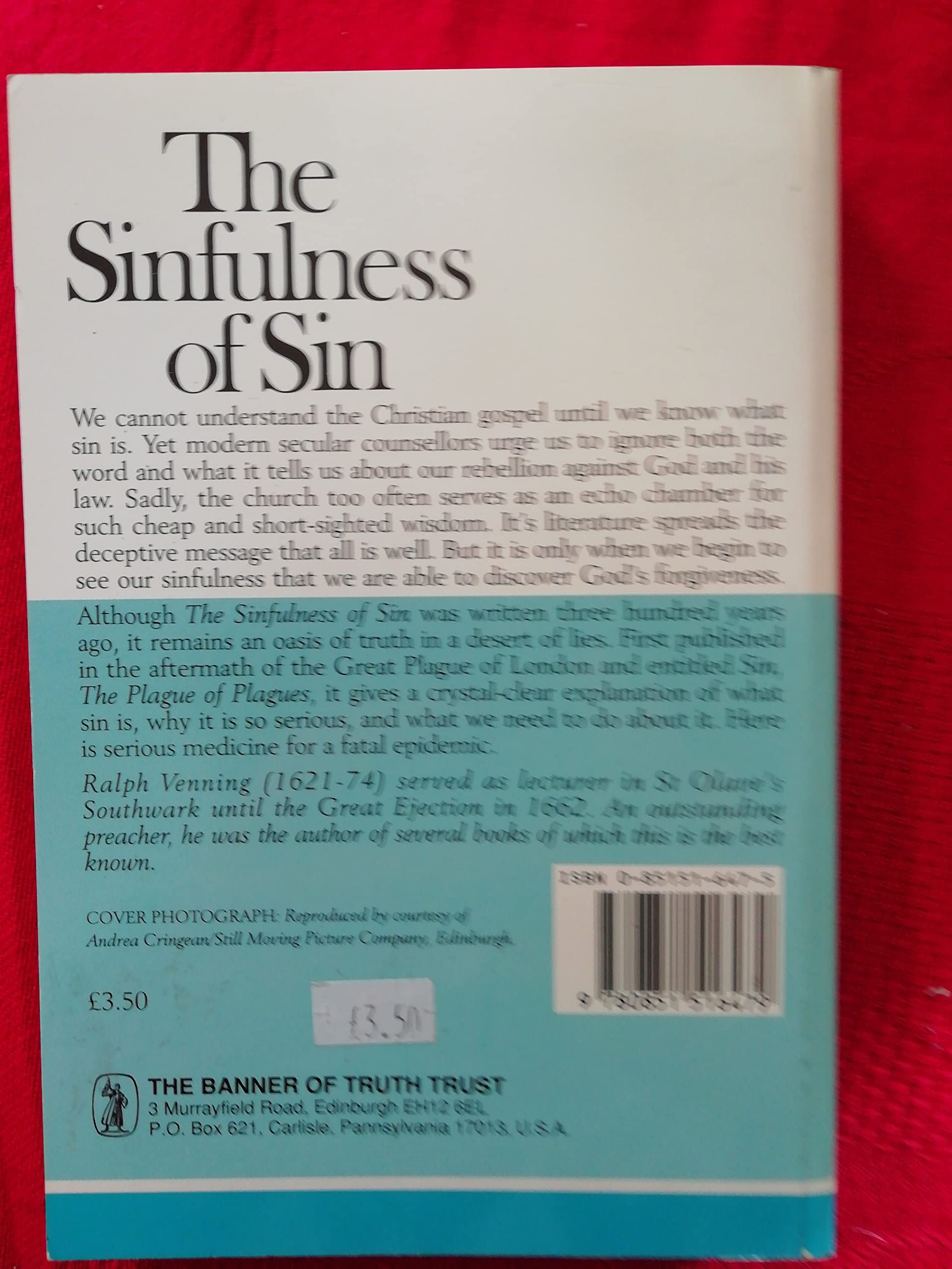 The Sinfulness of Sin used book depot