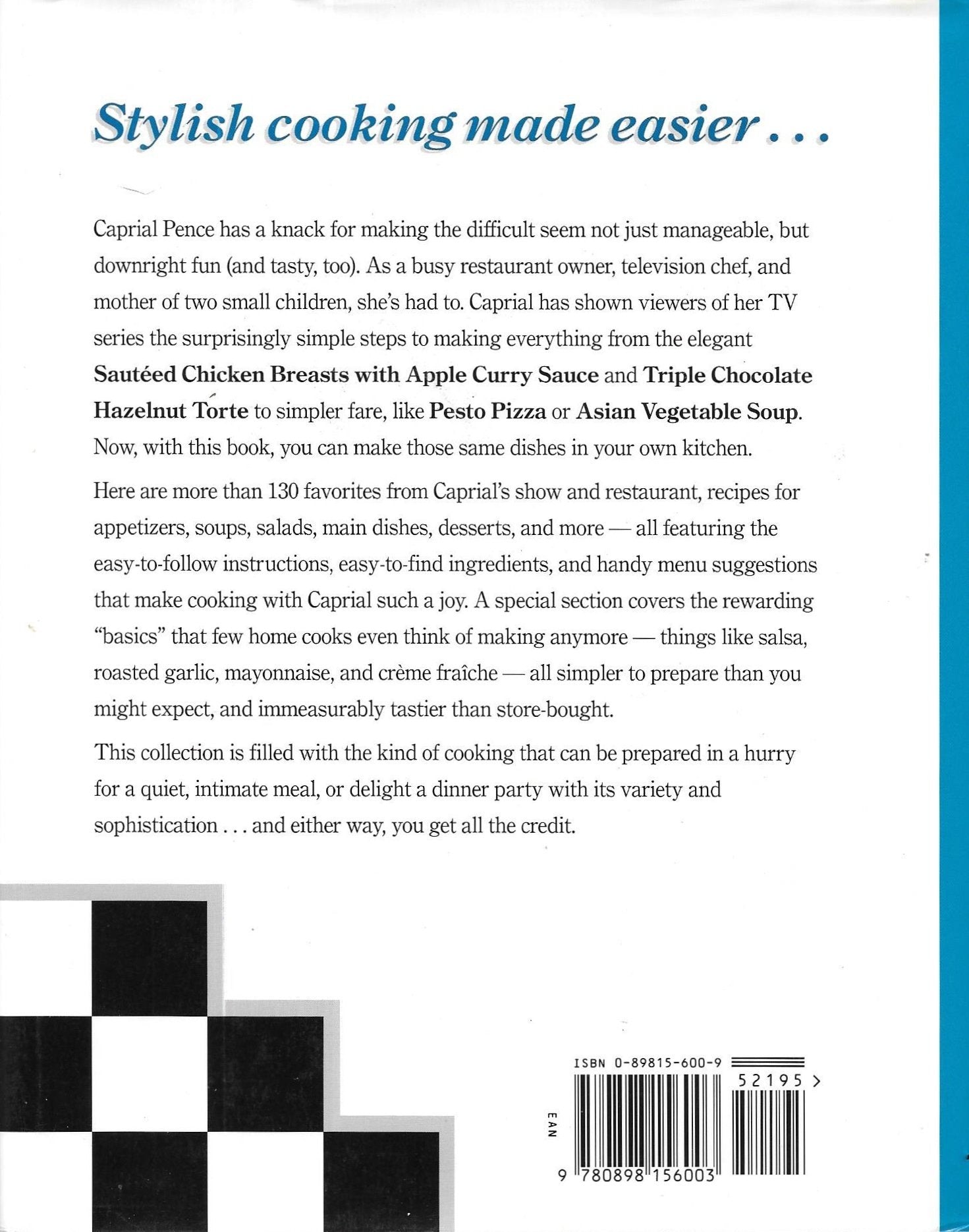 Caprial's Cafe Favorites used book depot