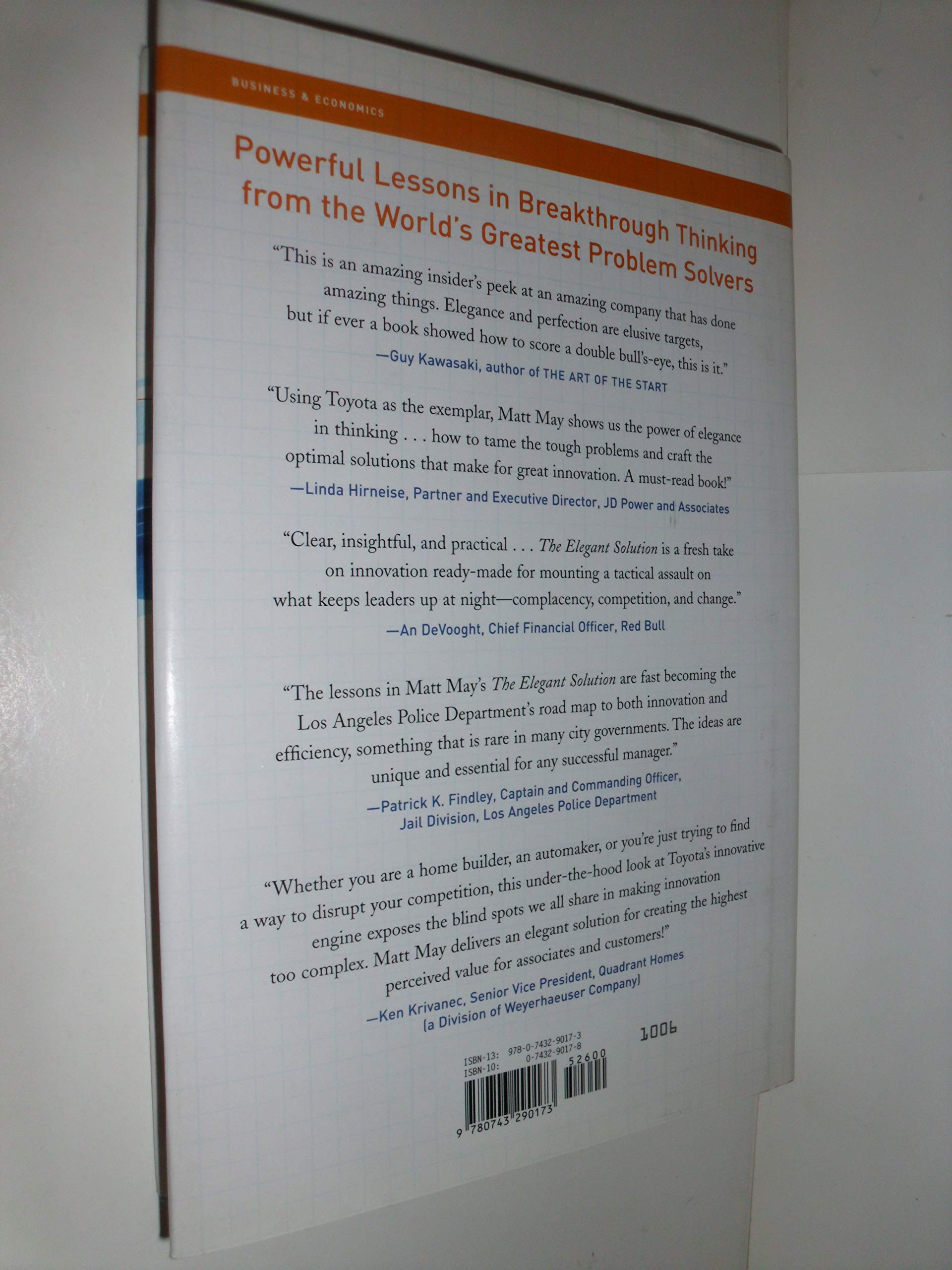 The Elegant Solution: Toyota's Formula for Mastering Innovation used book depot