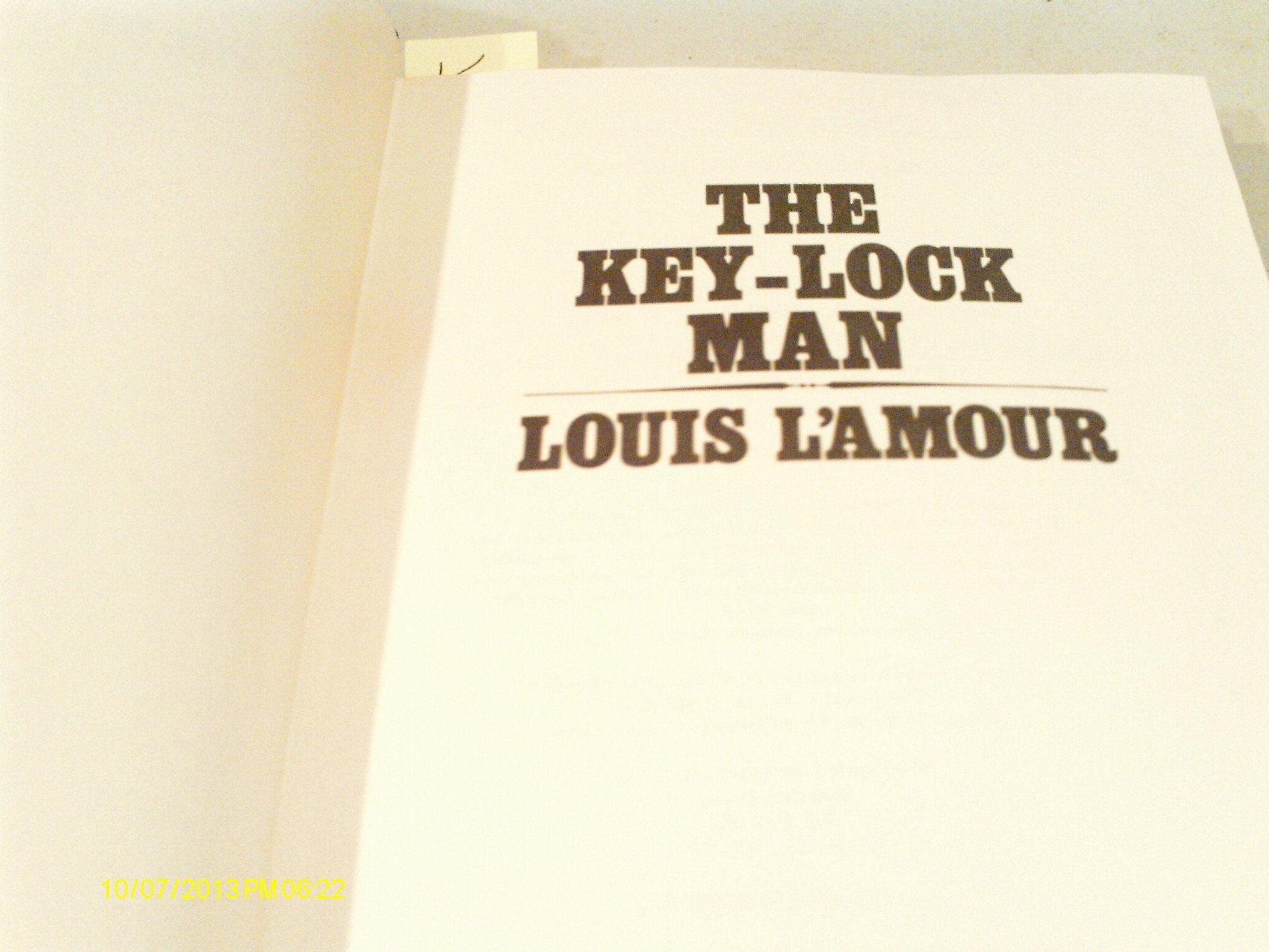 Key Lock Man (The Louis L'Amour Collection) used book depot