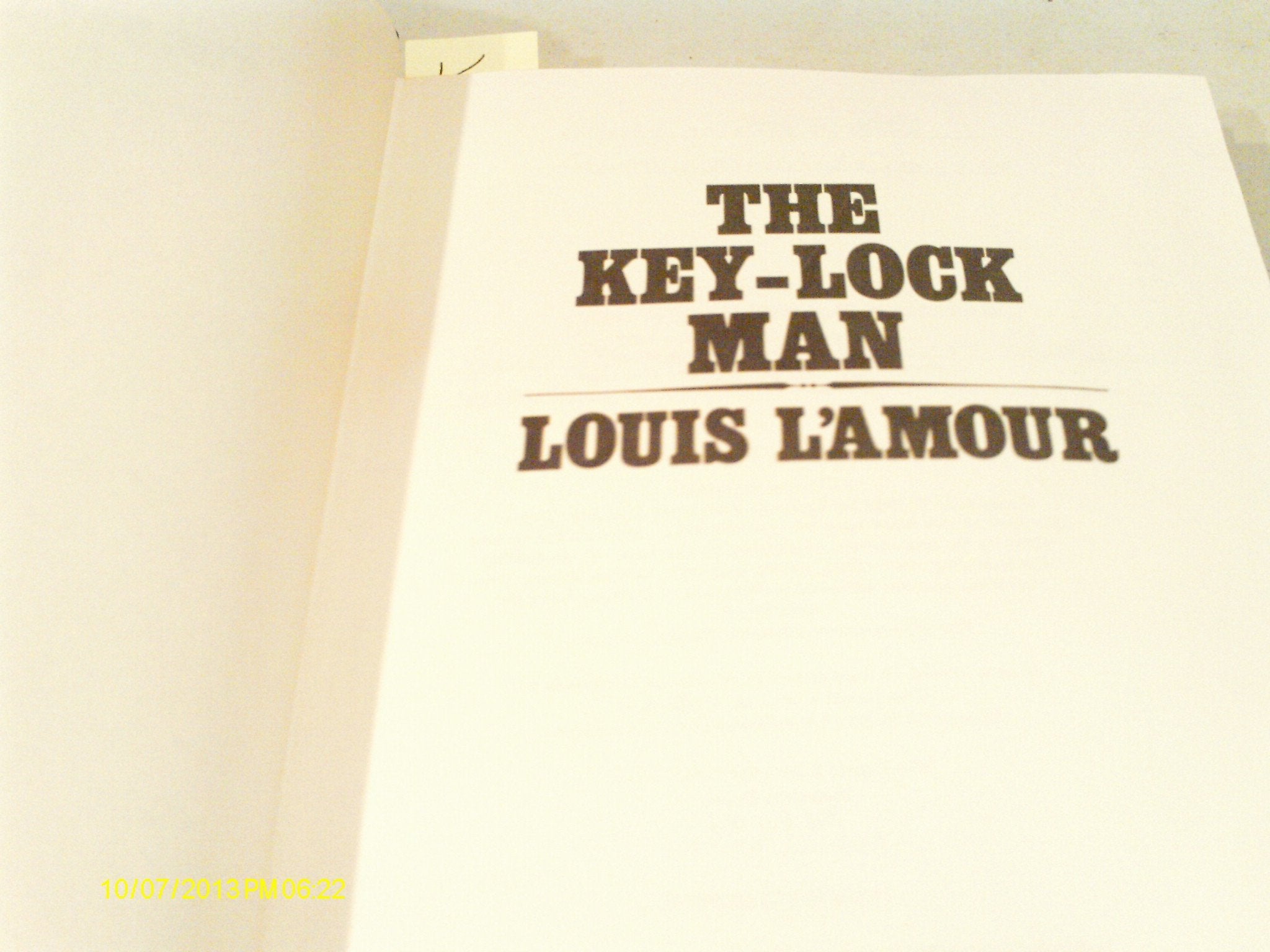 Key Lock Man (The Louis L'Amour Collection) used book depot
