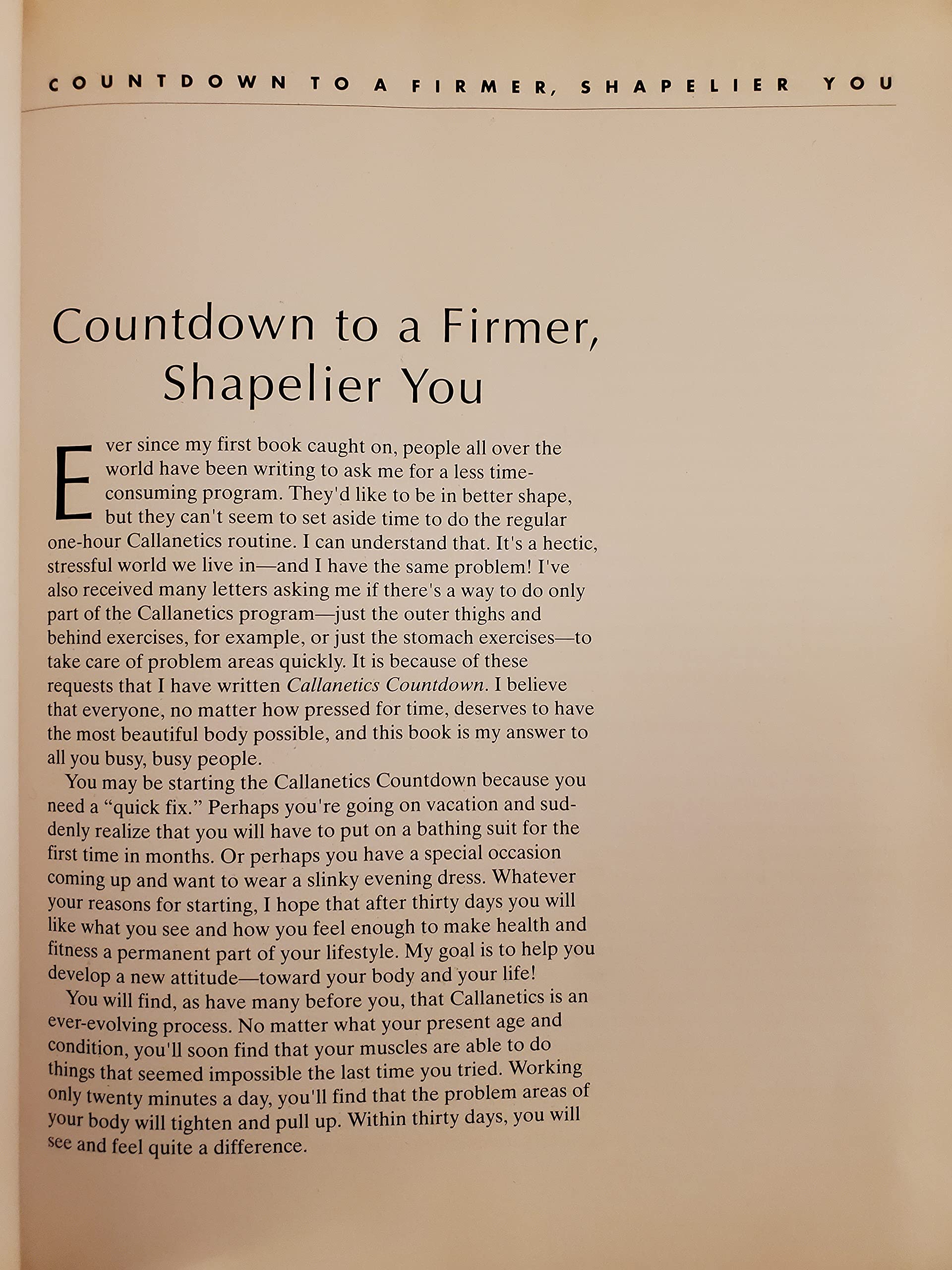 Callenetics Countdown used book depot