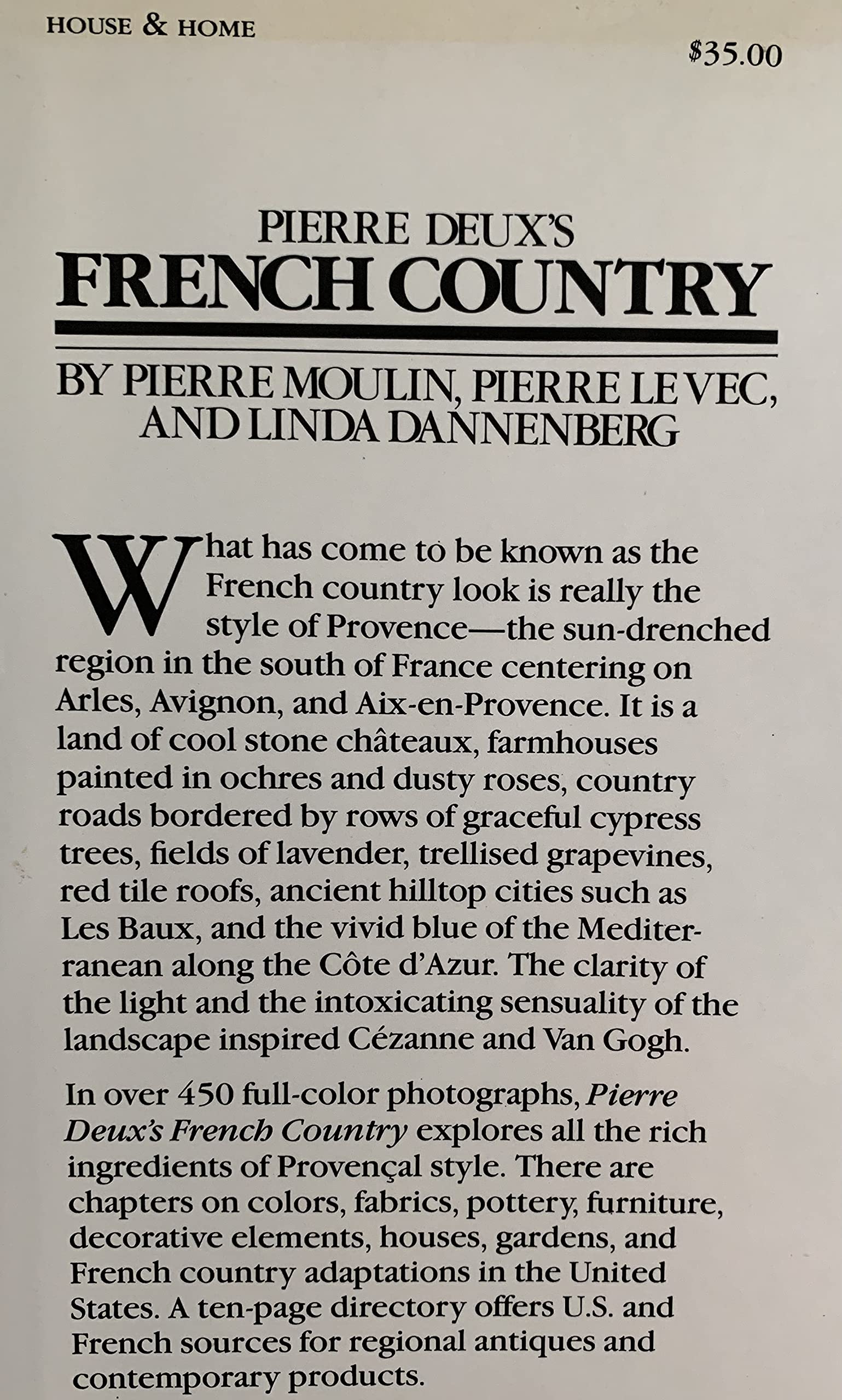 Pierre Deux's French Country: A Style and Source Book used book depot