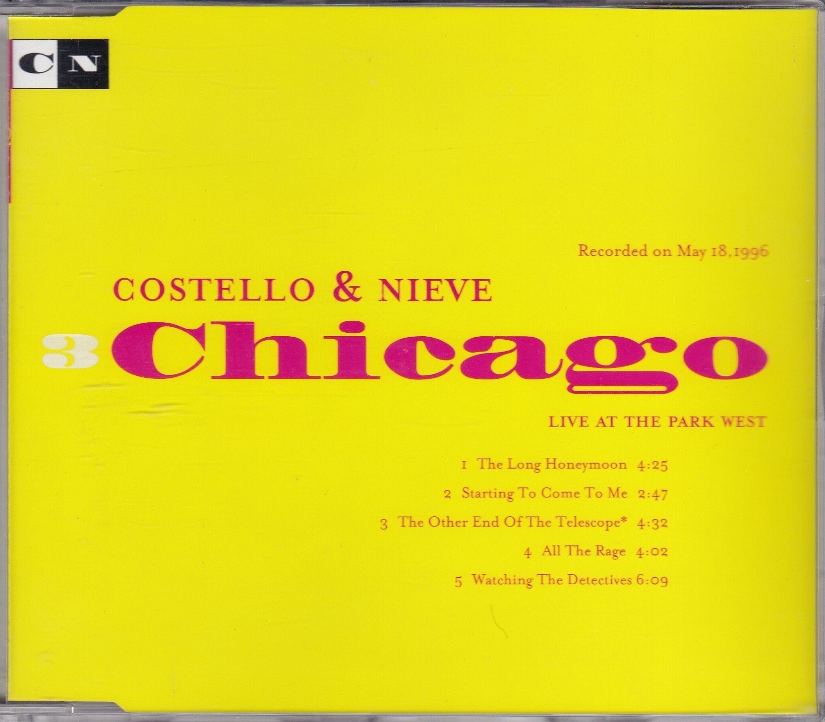 Costello & Nieve (Ltd. Ed. Live 1996 5-disc box set - LA/San Francisco/Chicago/Boston/New York) used book depot