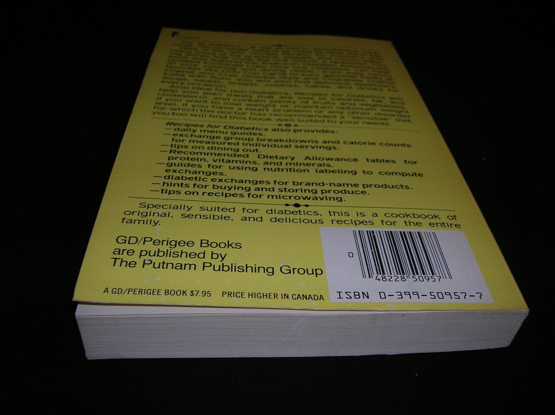 Recipes For Diabetics used book depot