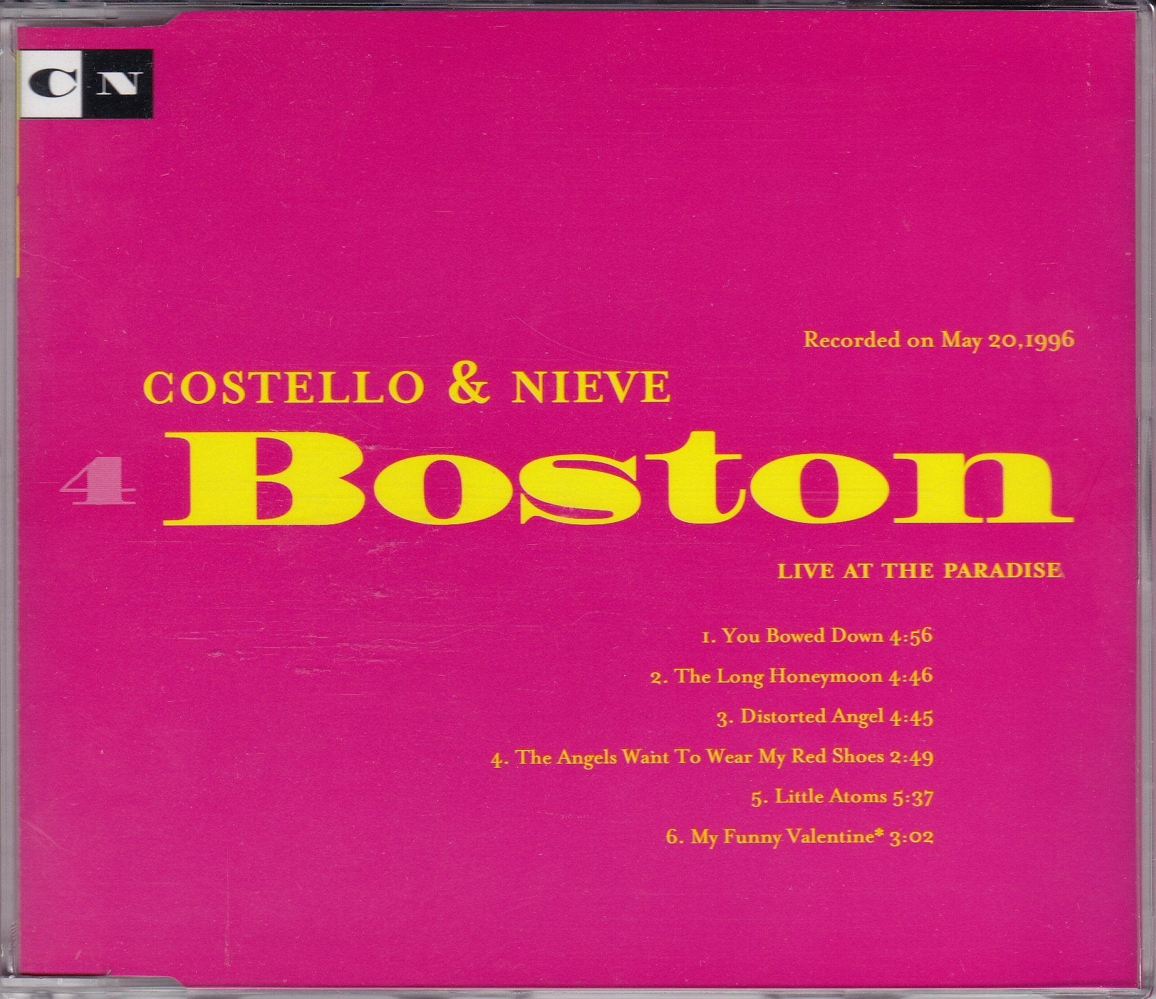 Costello & Nieve (Ltd. Ed. Live 1996 5-disc box set - LA/San Francisco/Chicago/Boston/New York) used book depot