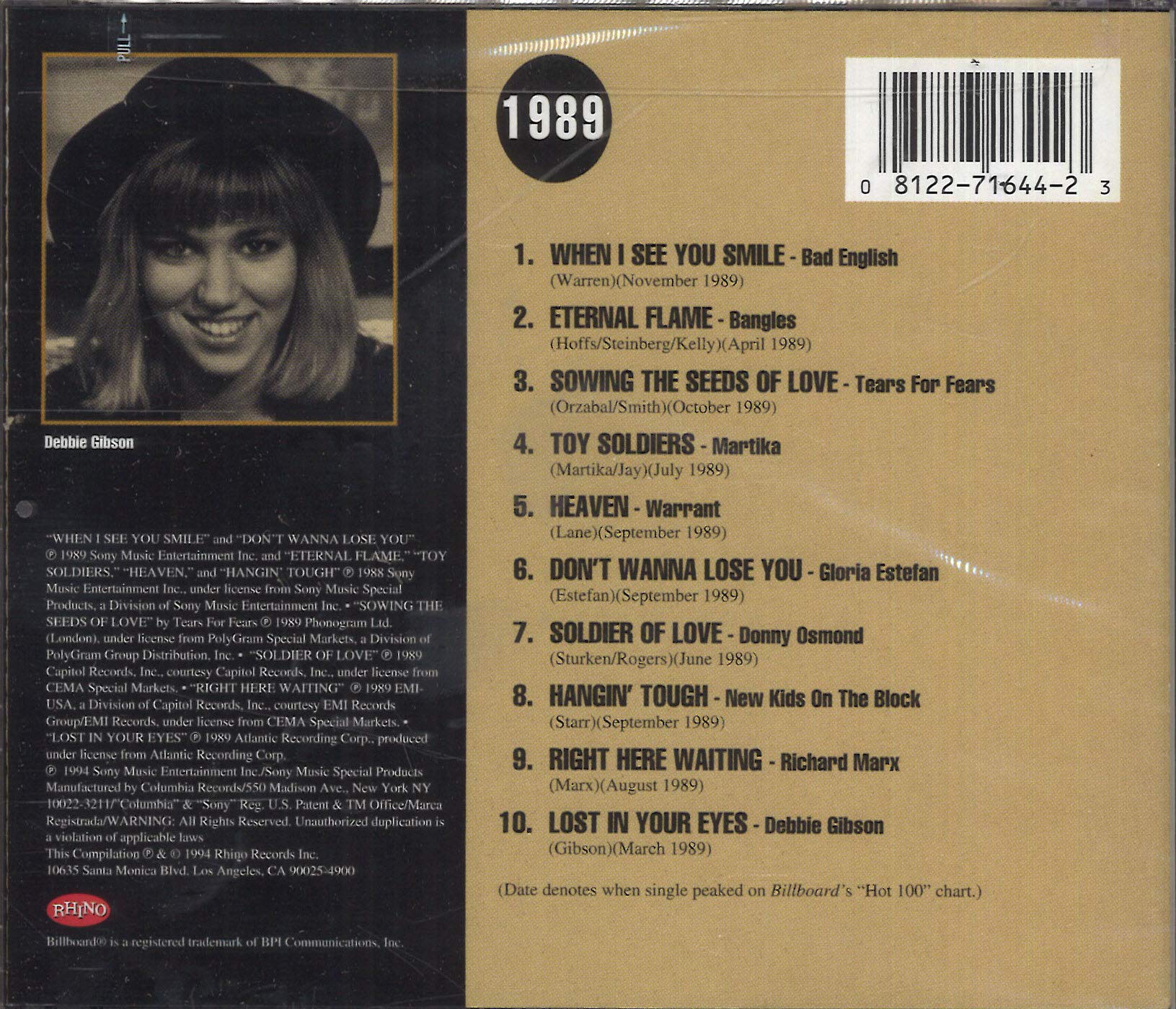 Billboard Top Hits: 1989 used book depot