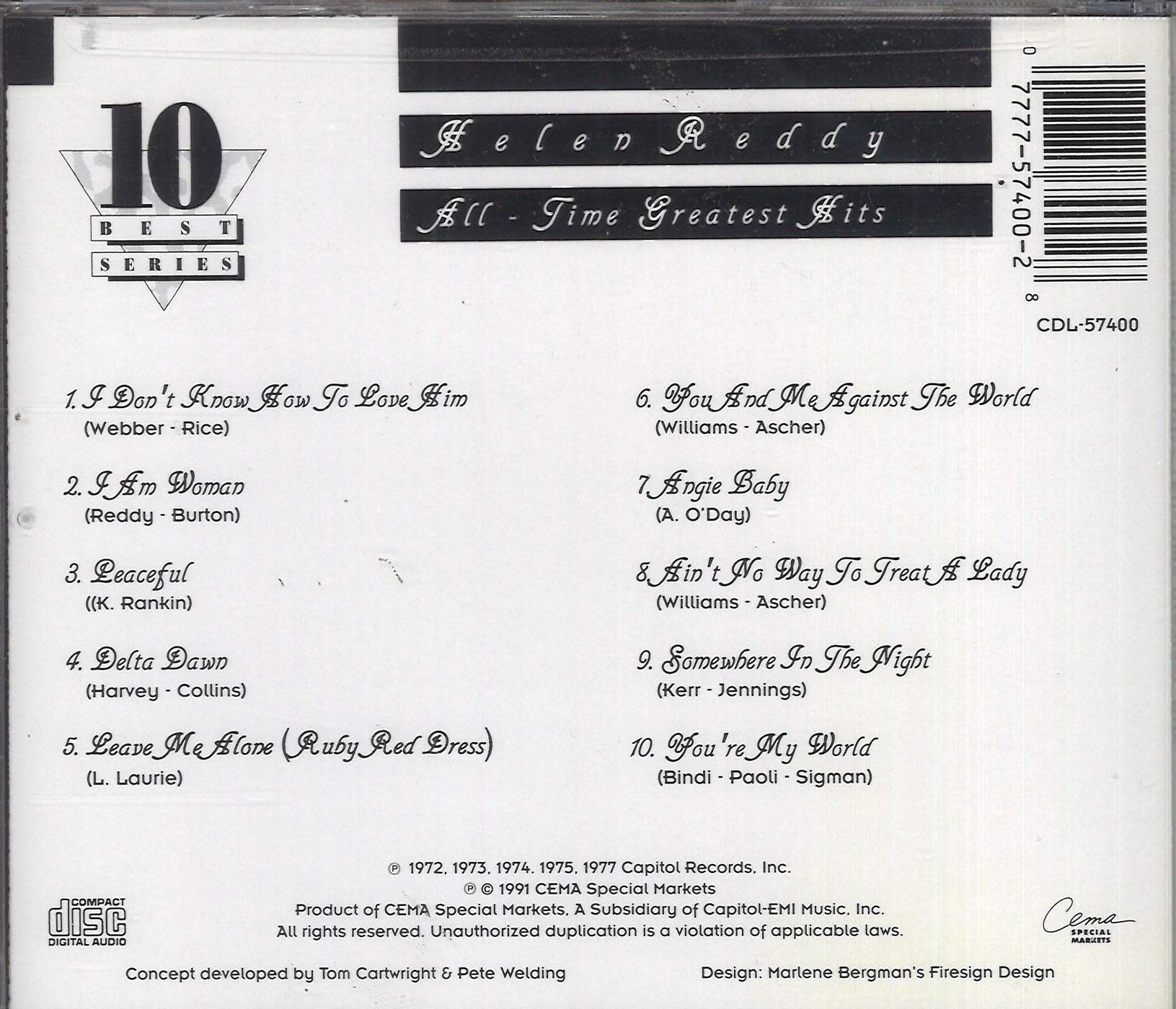 Helen Reddy - All-Time Greatest Hits used book depot