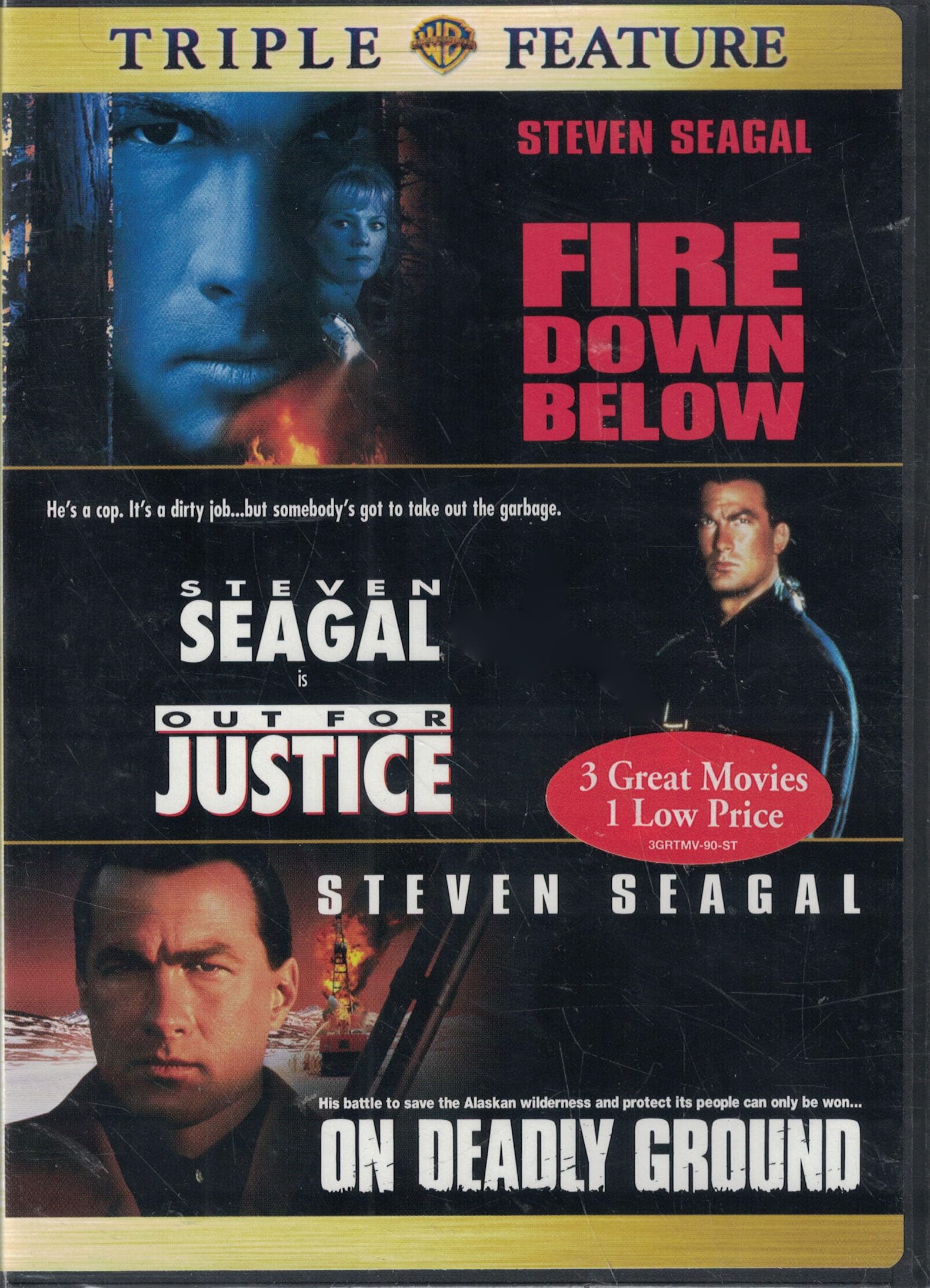 Fire Down Below/Out For Justice/On Deadly Ground (DVD) (3FE) (Multi-Title) used book depot