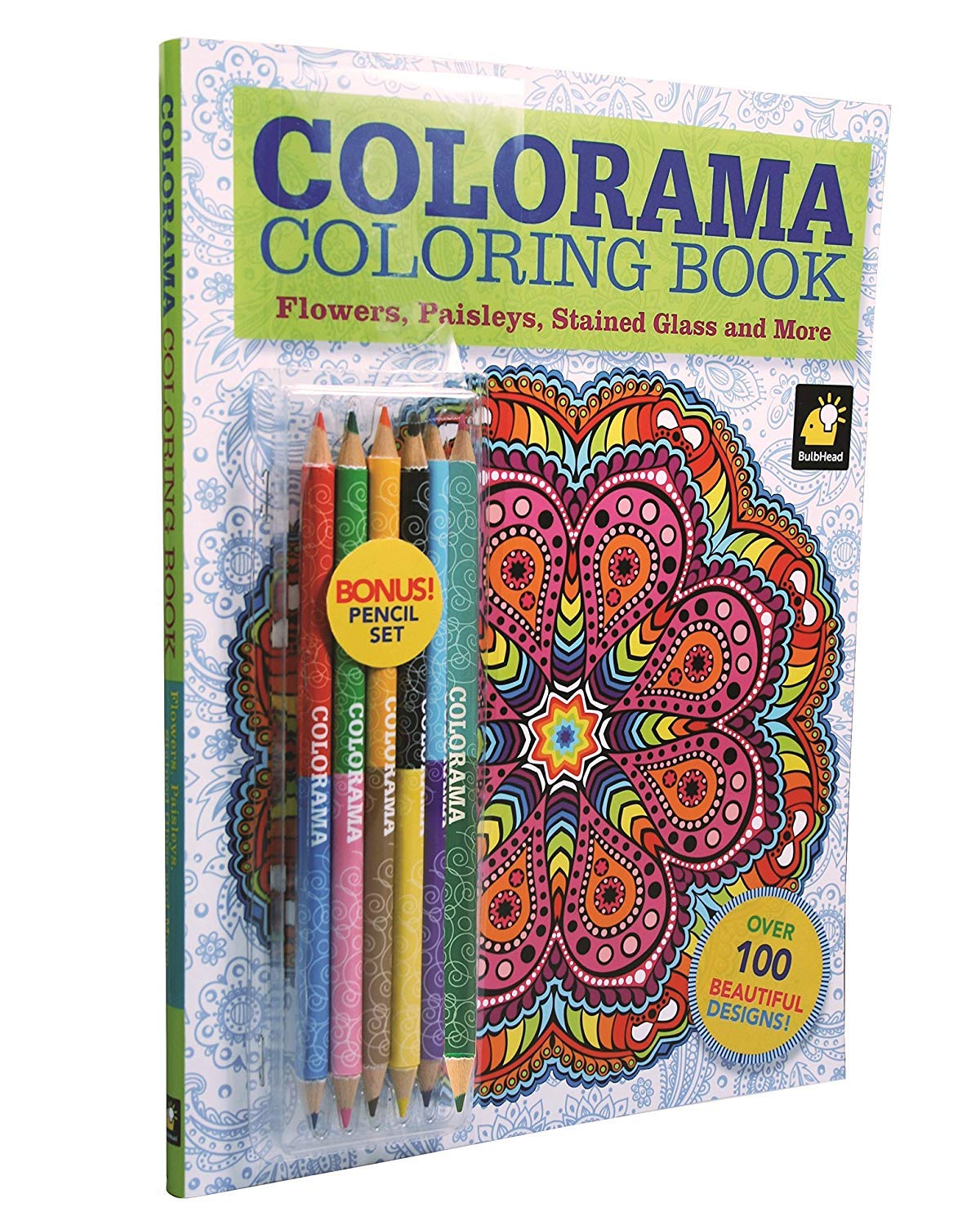 Colorama Coloring Book for Adults with 12 Colored Pencils, Create Something Wonderful & Relax used book depot