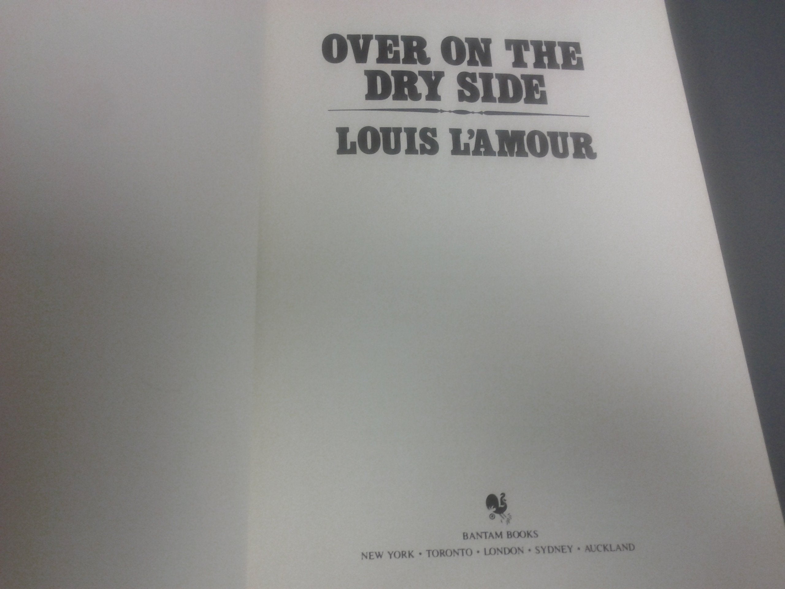 Over On the Dry Side Louis Lamour Coll used book depot