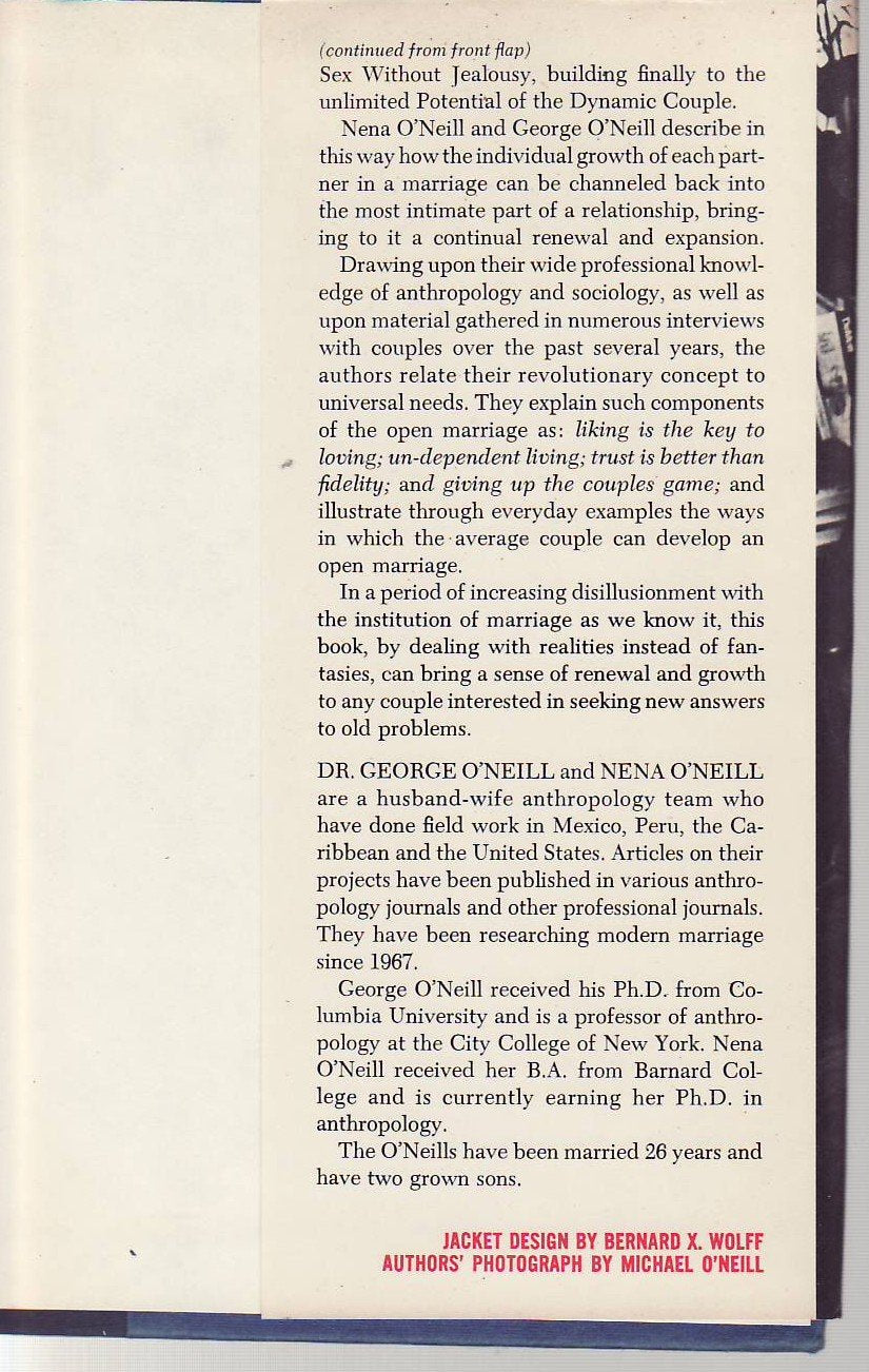 Open marriage;: A new life style for couples, used book depot