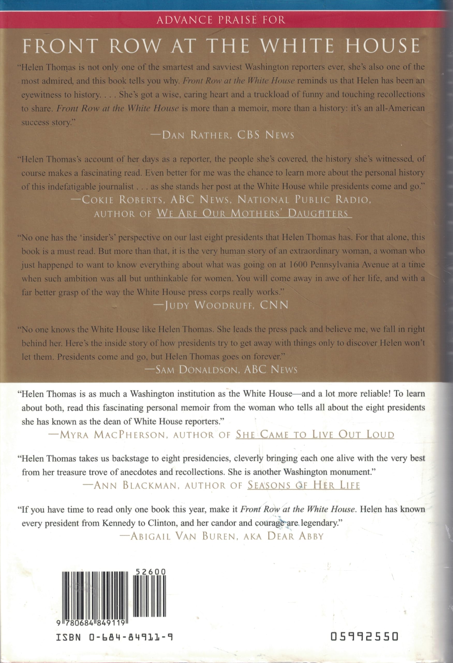 Front Row at the White House: My Life and Times used book depot