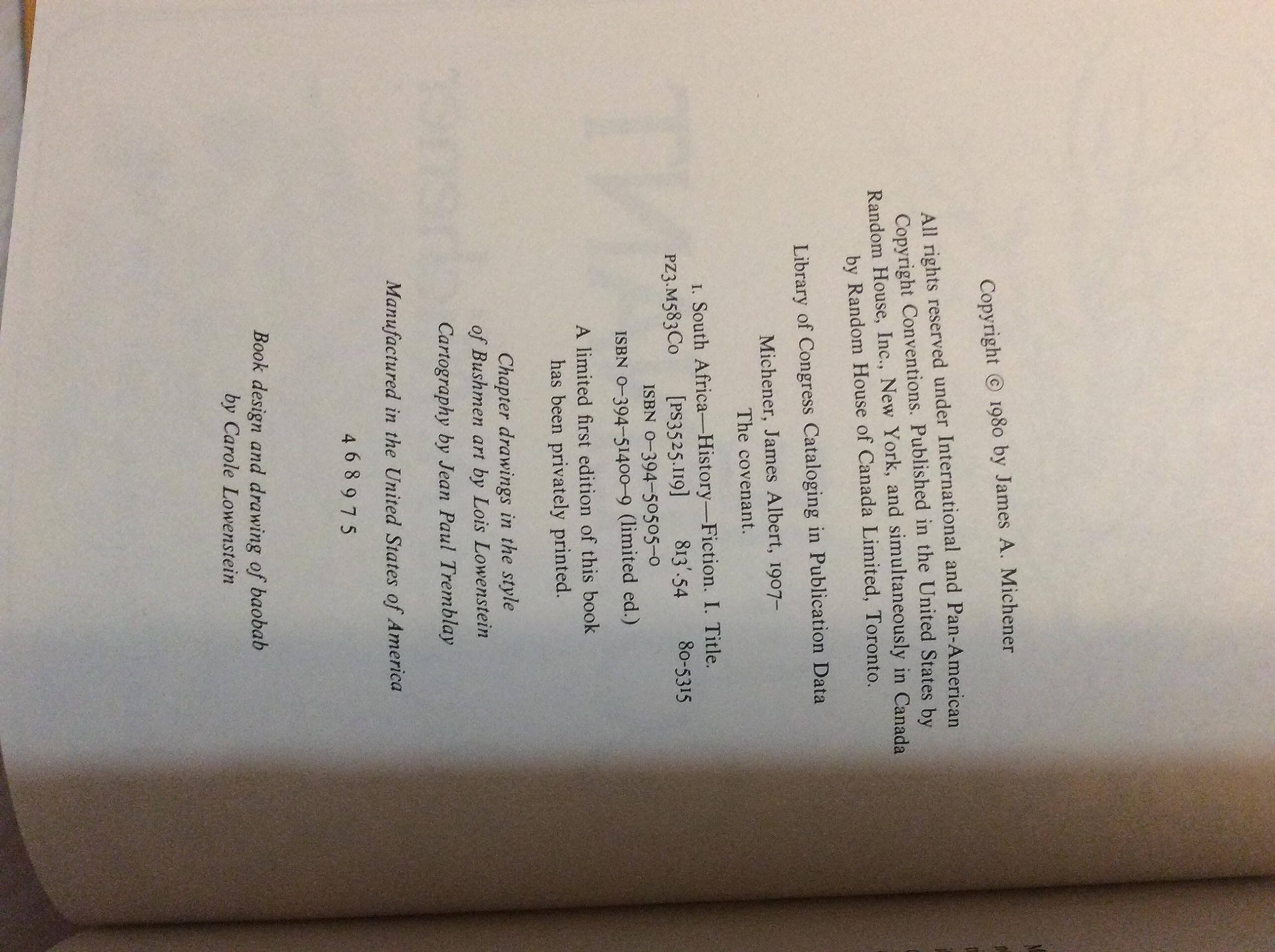 The Covenant: A Novel used book depot