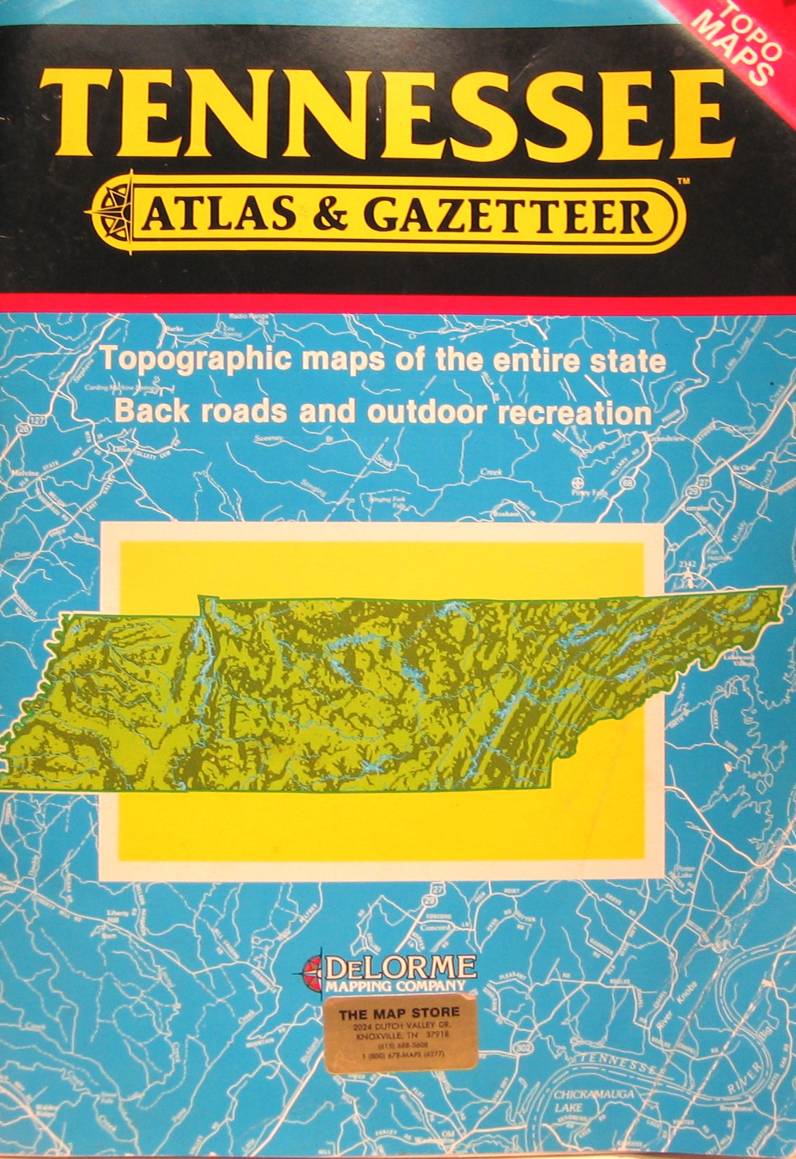 Tennessee/Atlas and Gazetteer (Topo Maps) used book depot