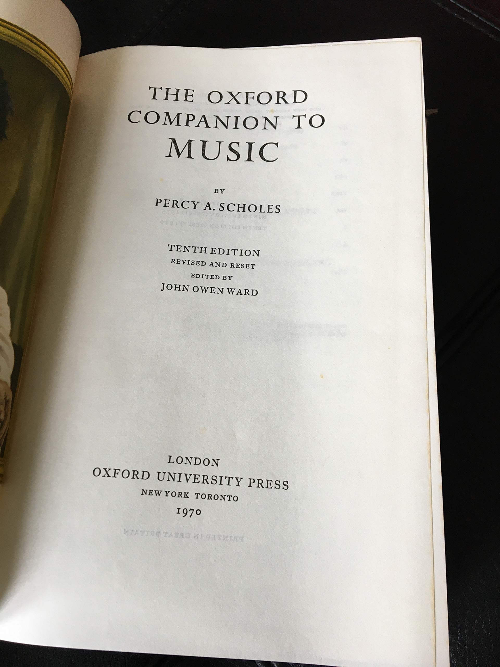 The Oxford Companion to Music used book depot