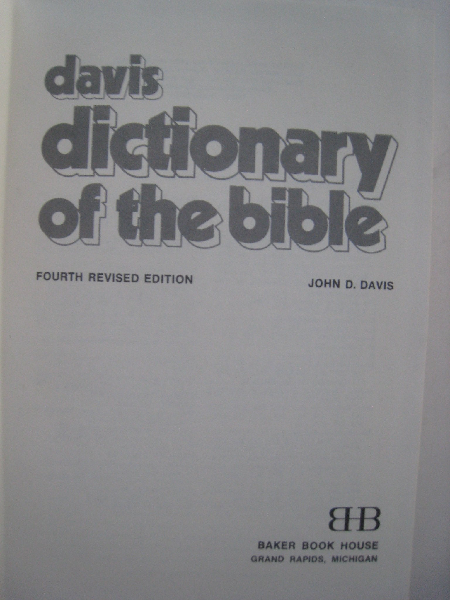 Davis Dictionary of the Bible Illustrated used book depot