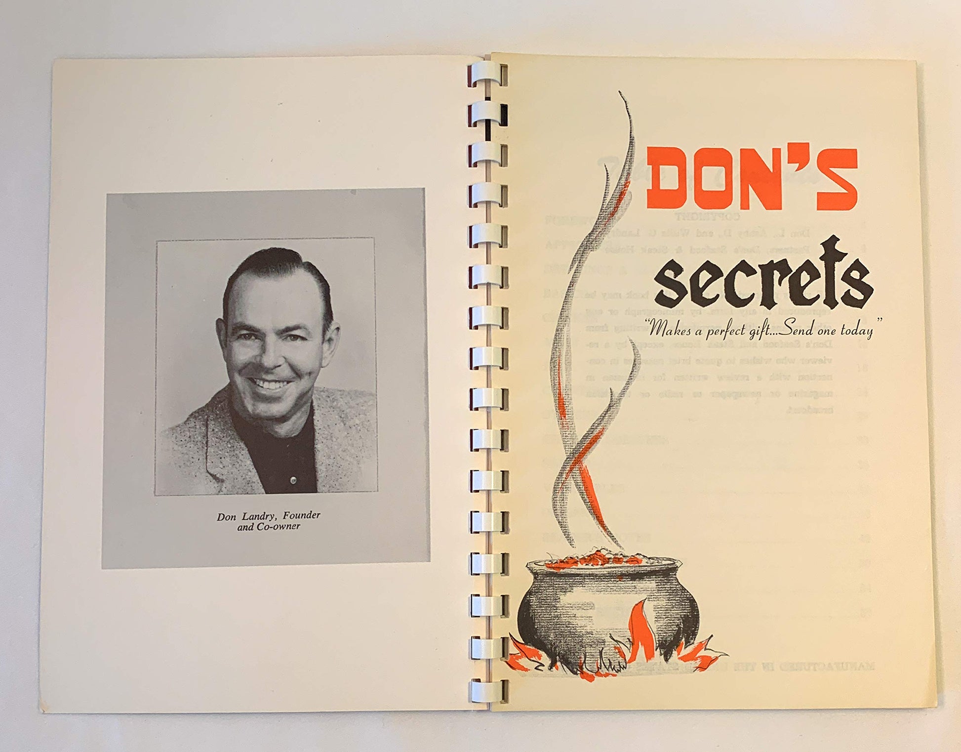 Don's Secrets: Providing Cooking Magic for Our Restaurants in Lafayette, Baton Rouge, Shreveport, Metairie, Beaumont, Houston used book depot