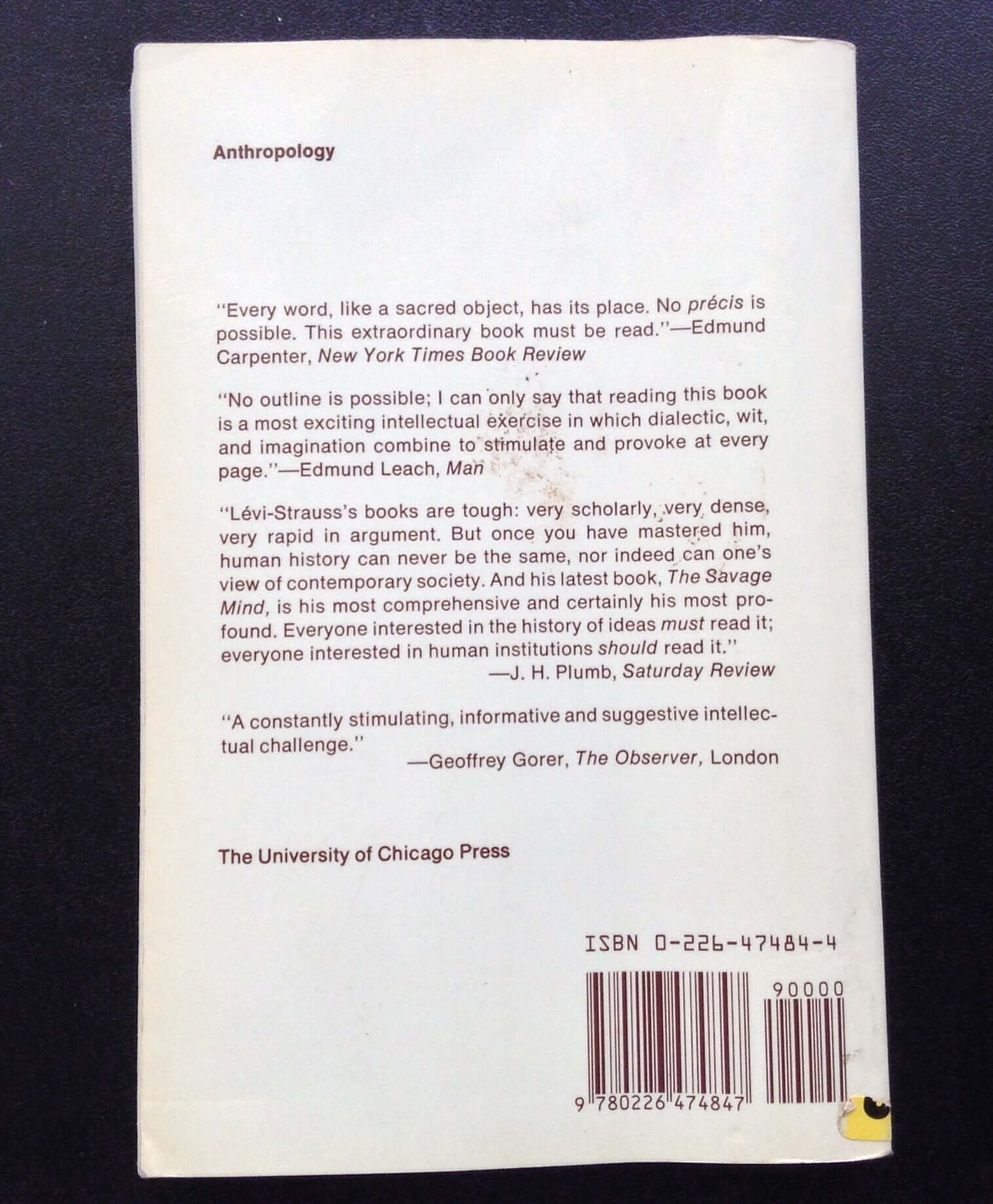 The Savage Mind (The Nature of Human Society Series) used book depot