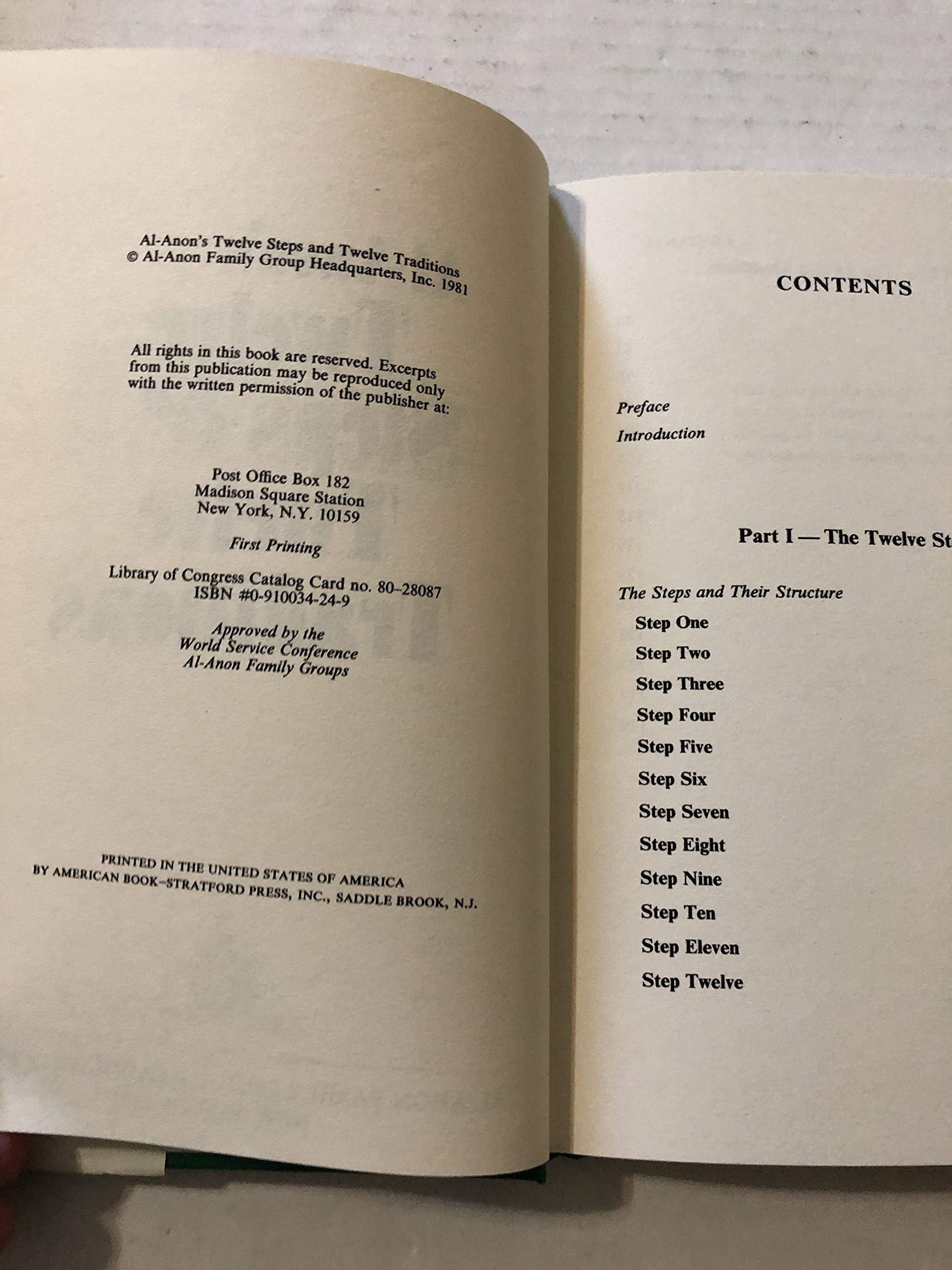 Al-Anon's Twelve Steps and Twelve Traditions used book depot