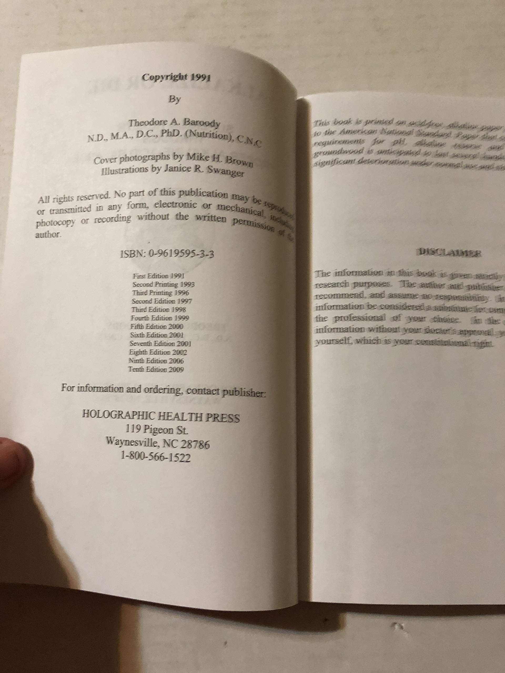 Alkalize or Die: Superior Health Through Proper Alkaline-Acid Balance used book depot
