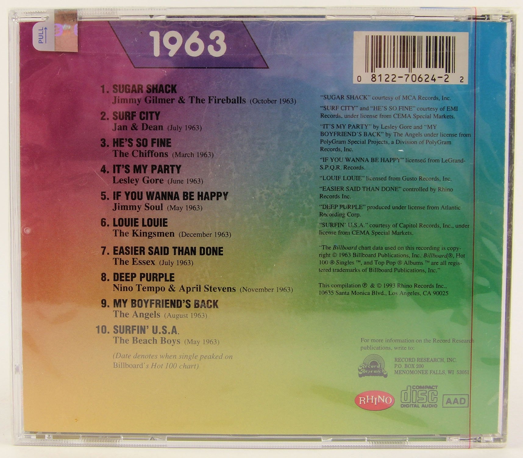 Billboard Top Rock 'n' Roll Hits: 1963 used book depot